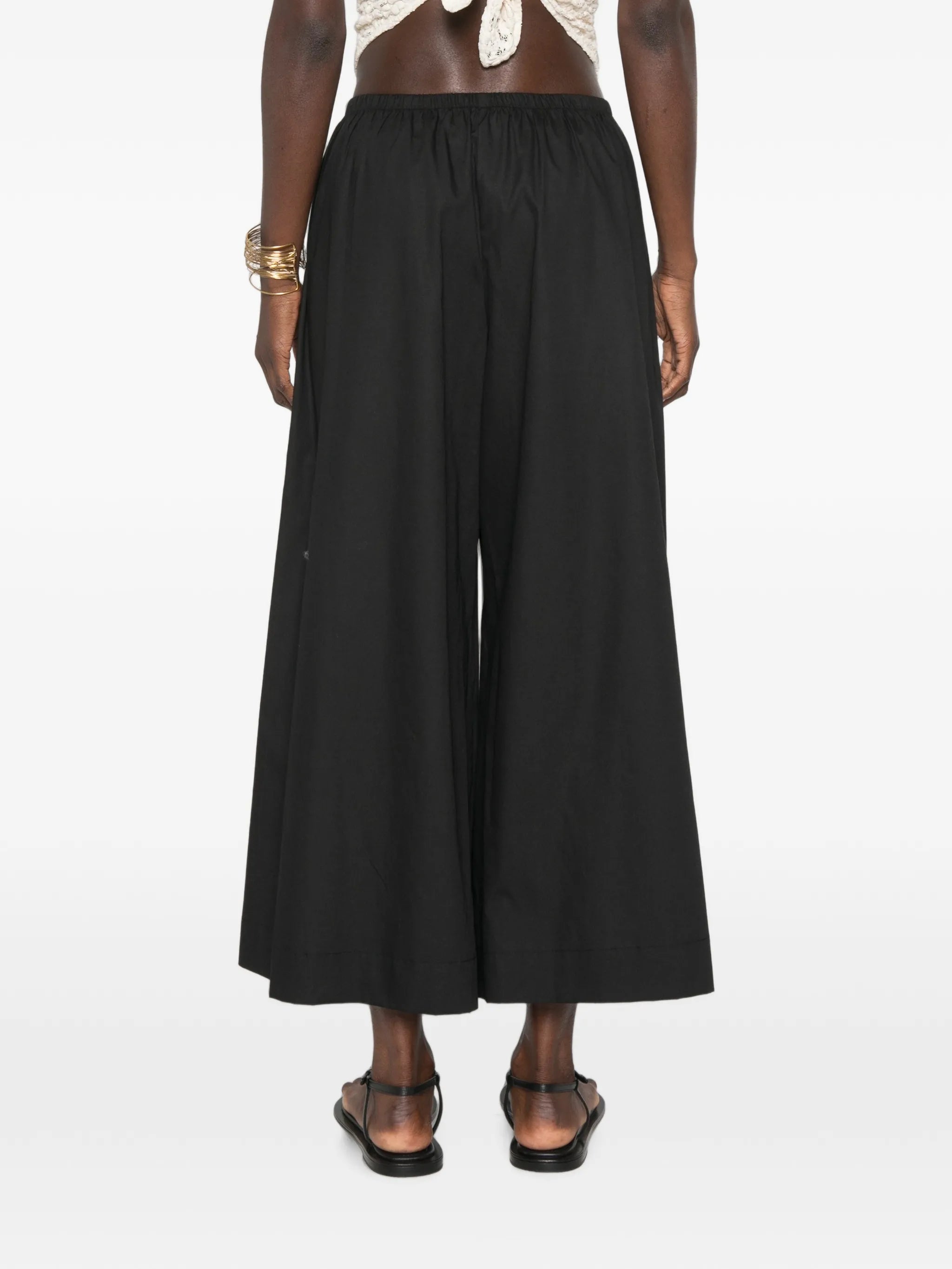 elasticated-waist palazzo pants