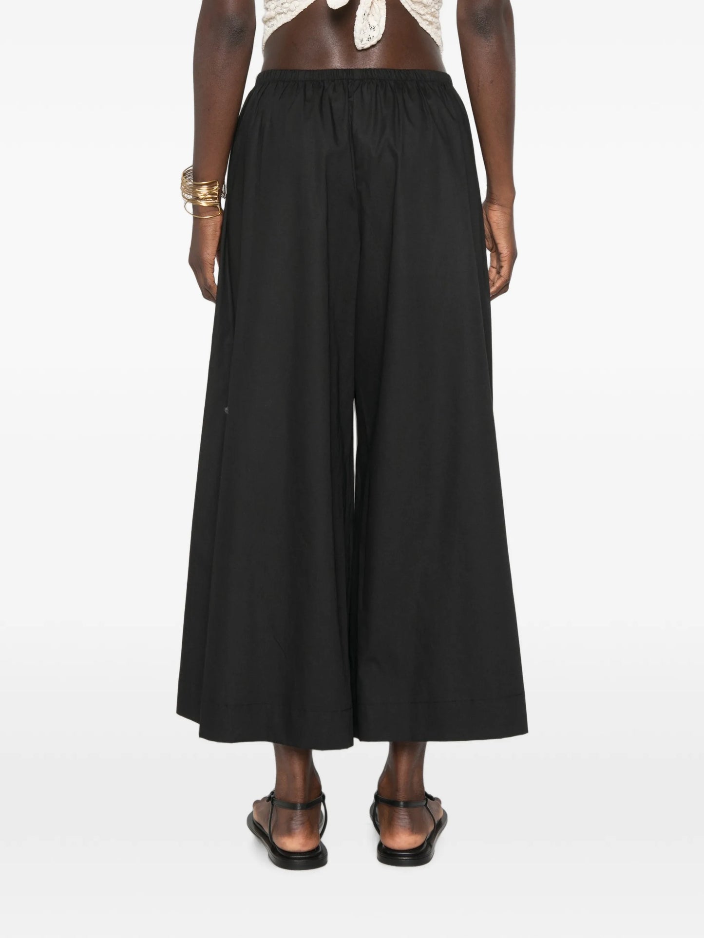elasticated-waist palazzo pants