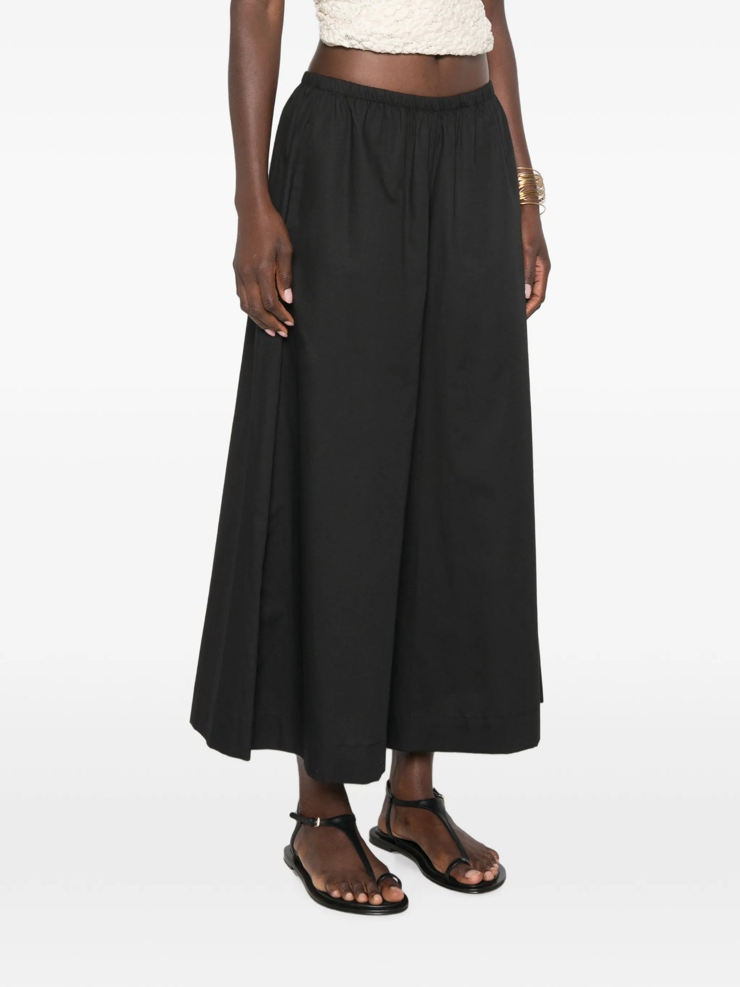 elasticated-waist palazzo pants