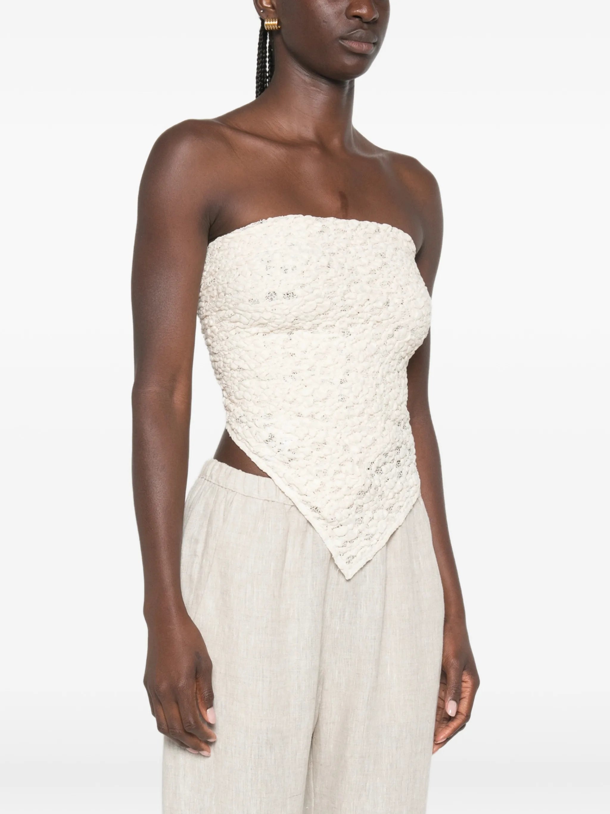 lace-construction top