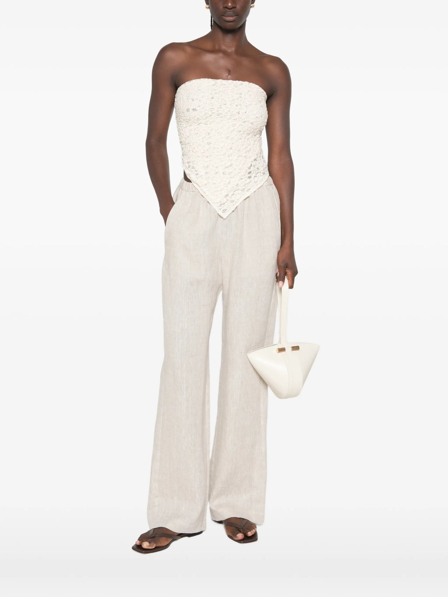 lace-construction top