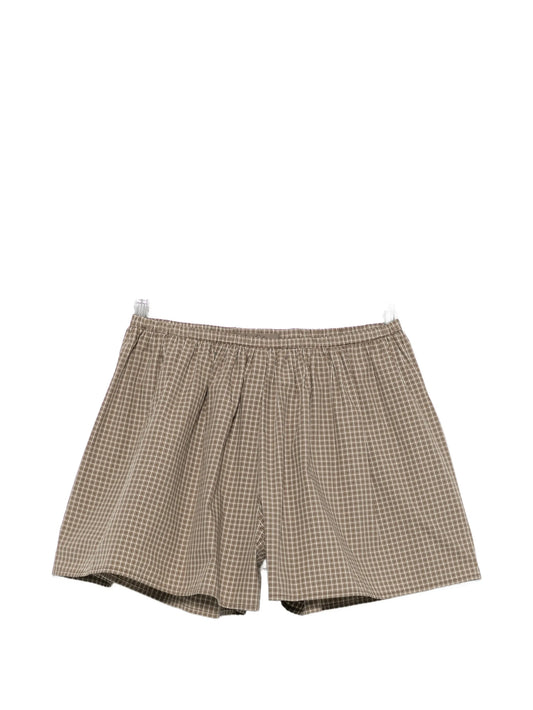 plaid-pattern shorts