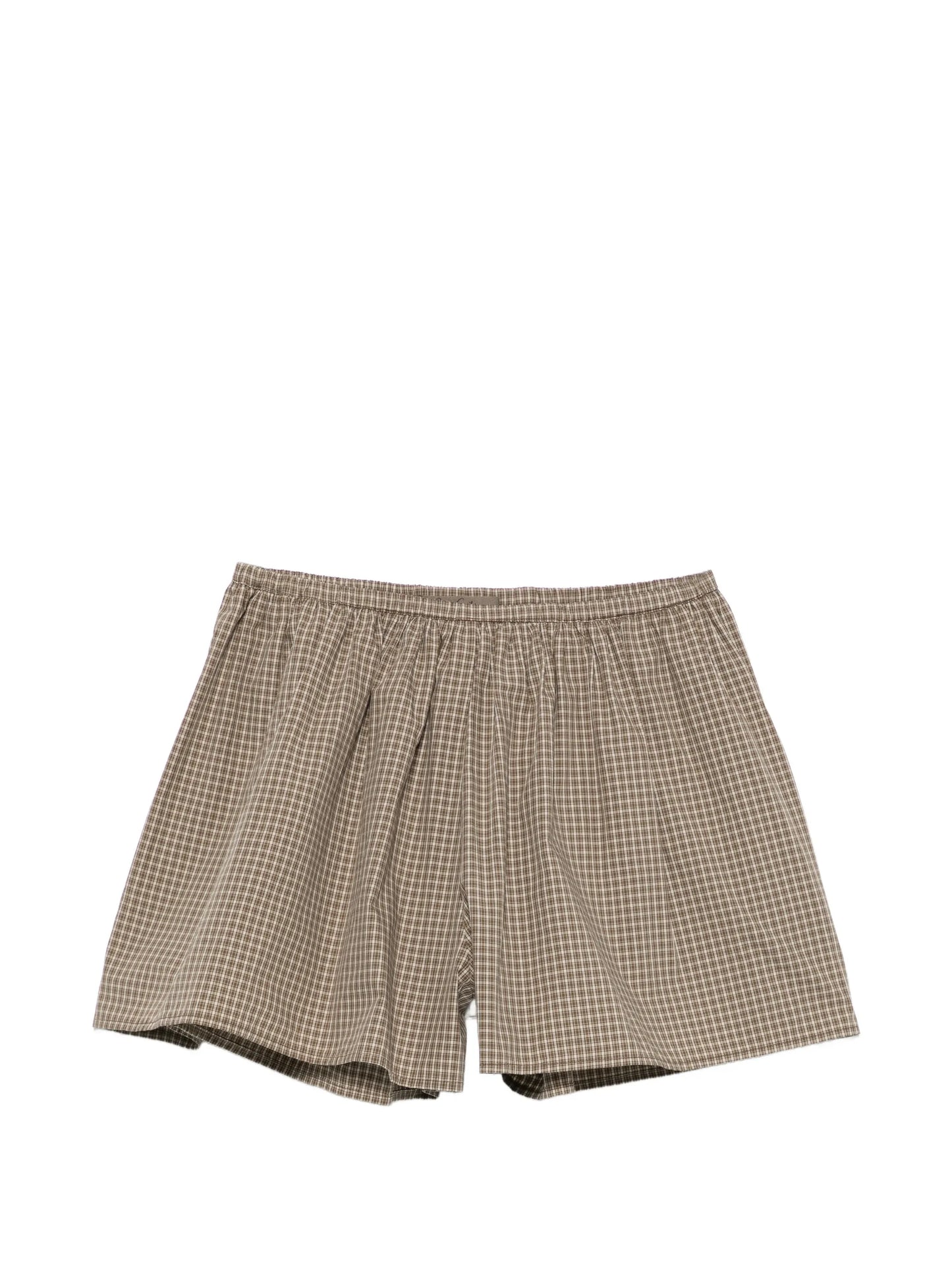 plaid-pattern shorts