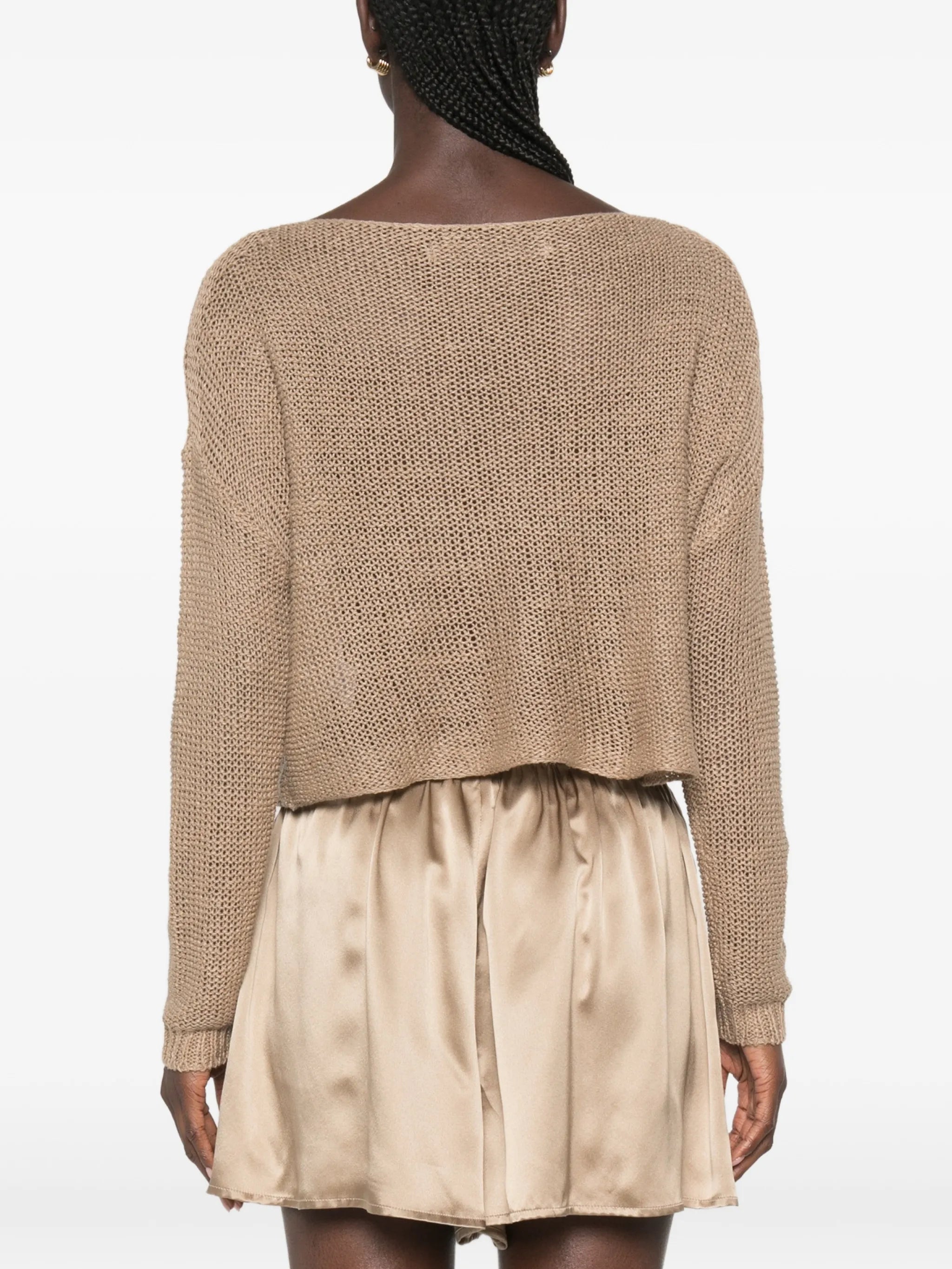 open-knit sweater