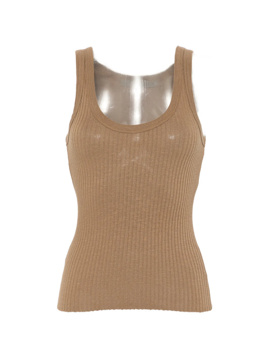 Military scoop-neck tank top
