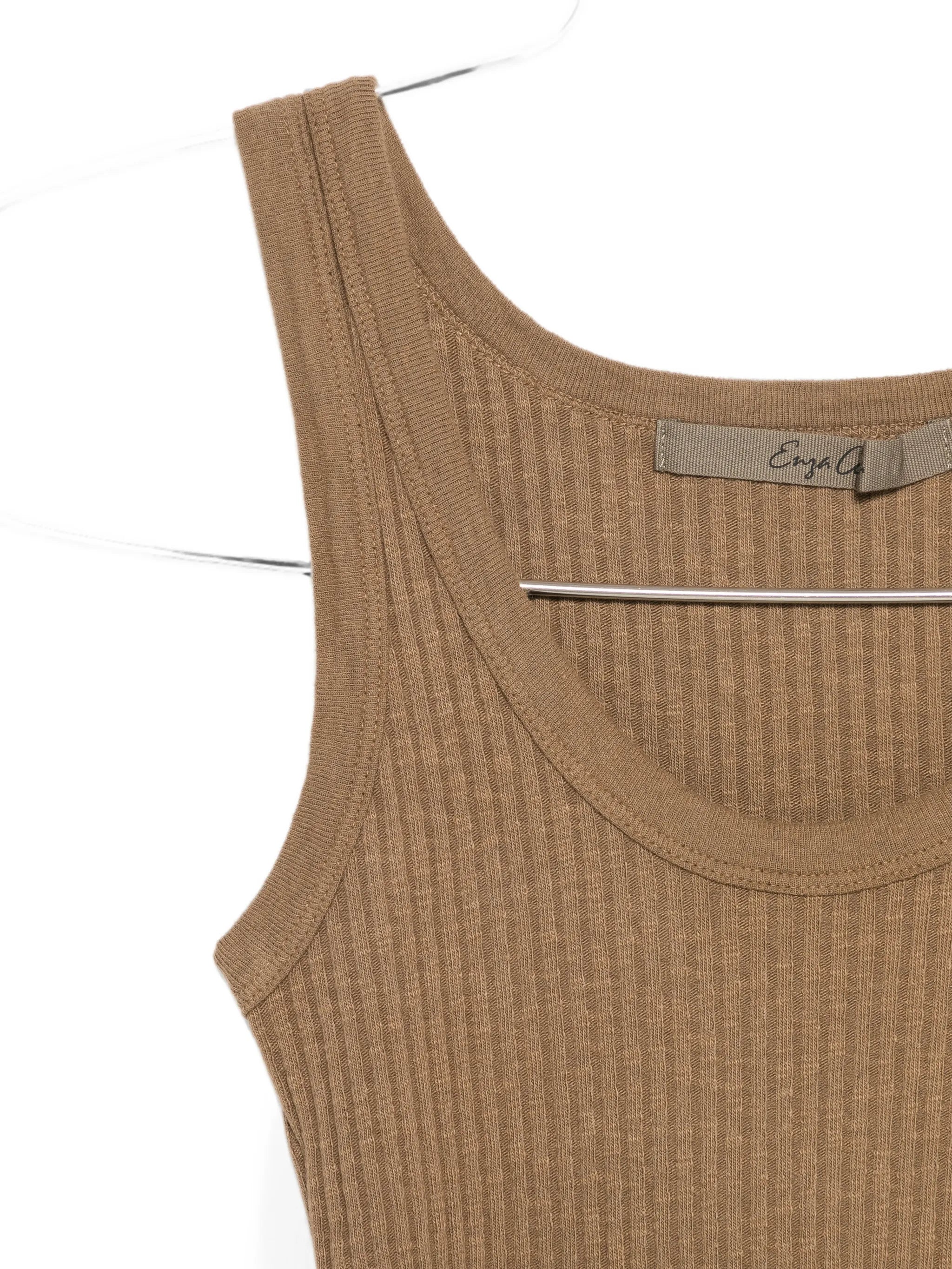 Military scoop-neck tank top