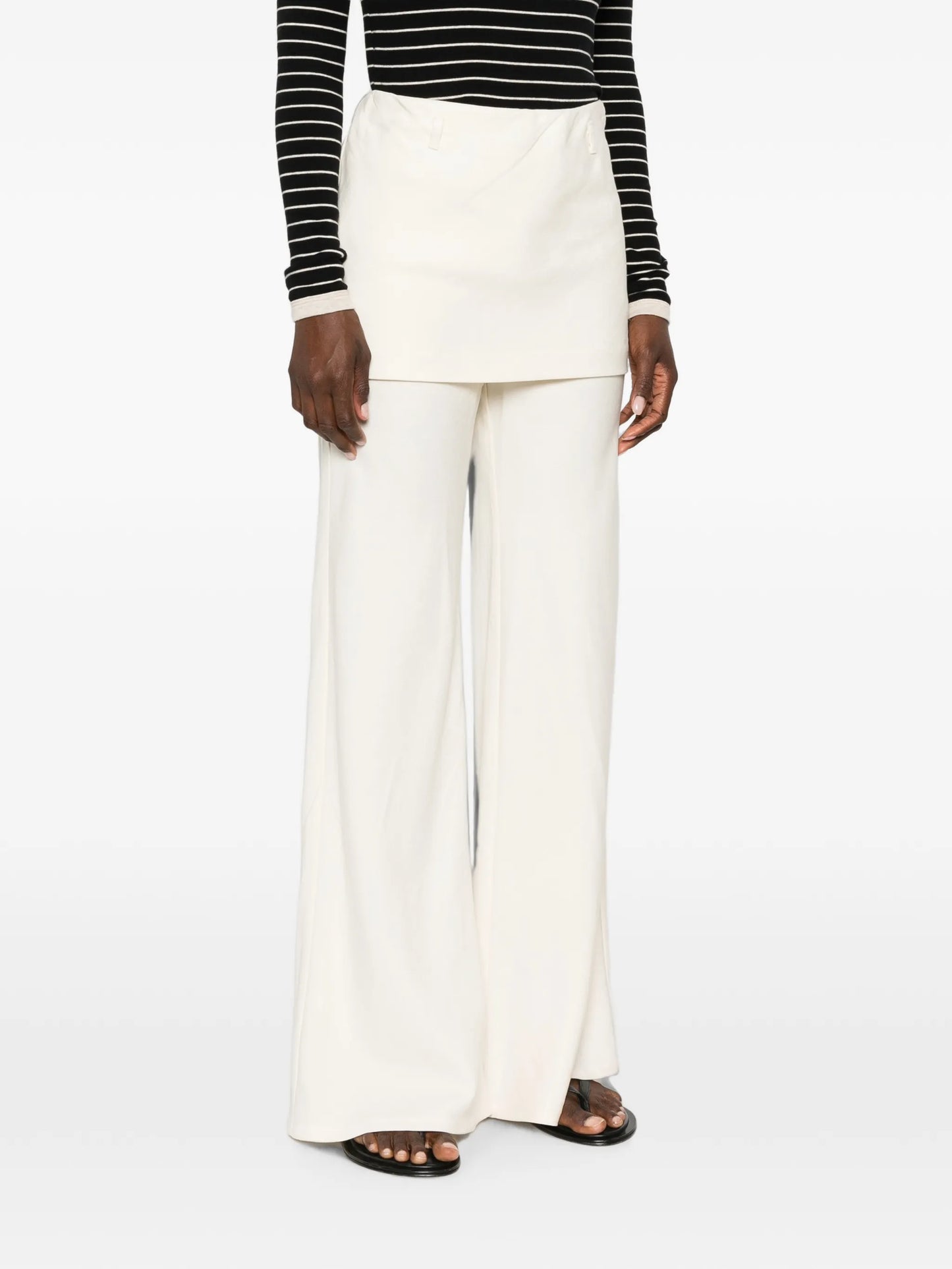 twill apron-style trousers