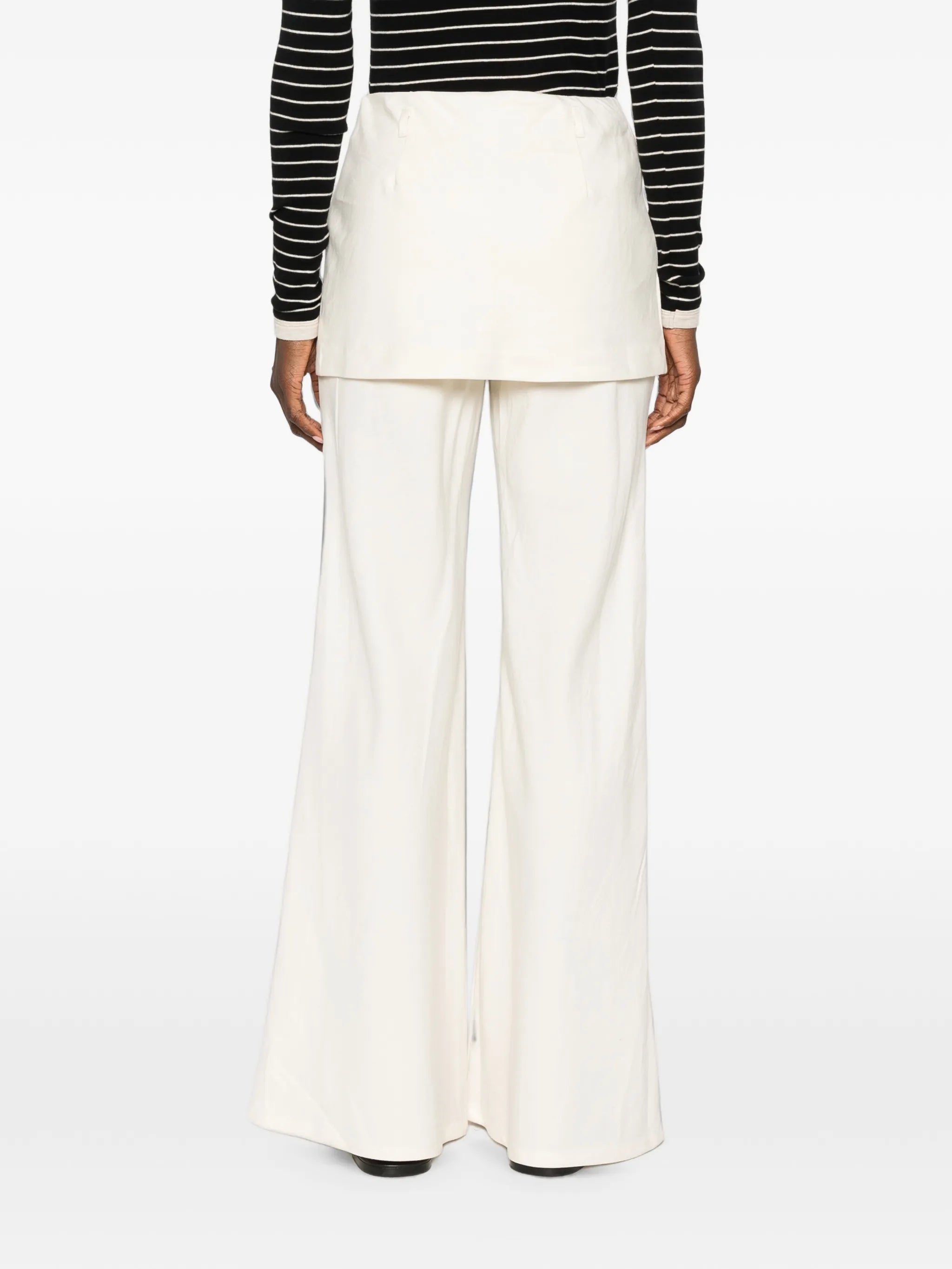 twill apron-style trousers