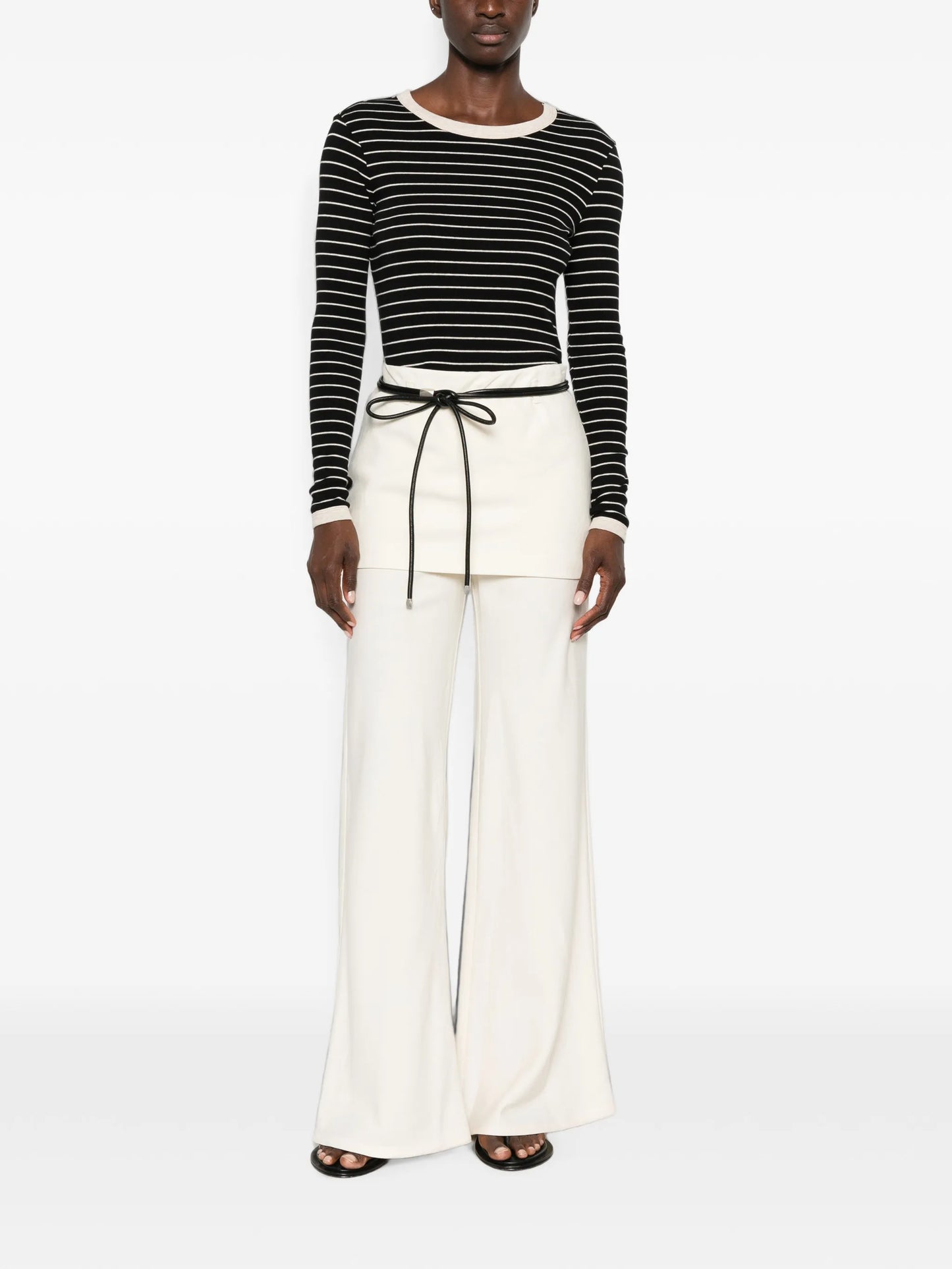 twill apron-style trousers