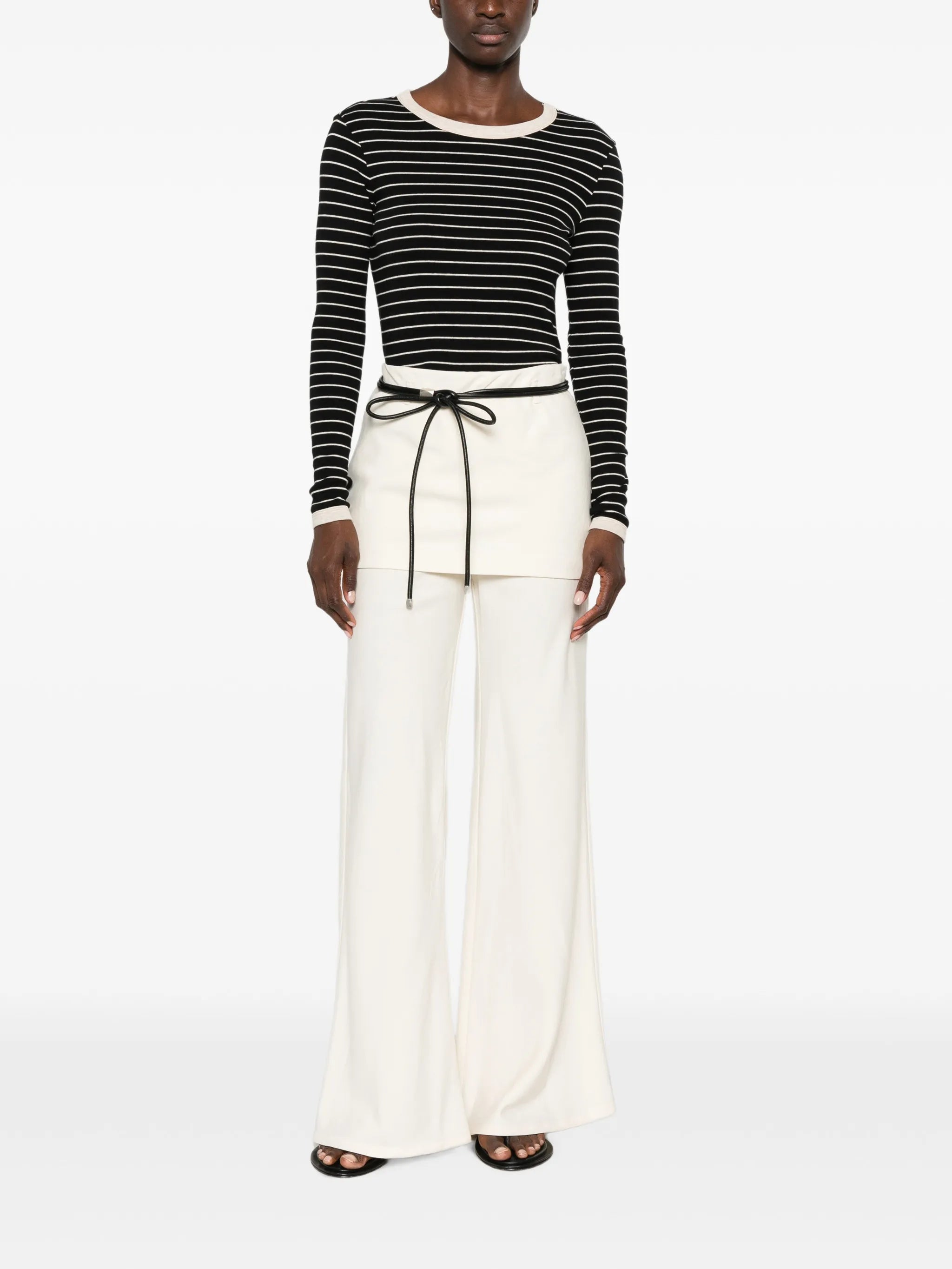 twill apron-style trousers
