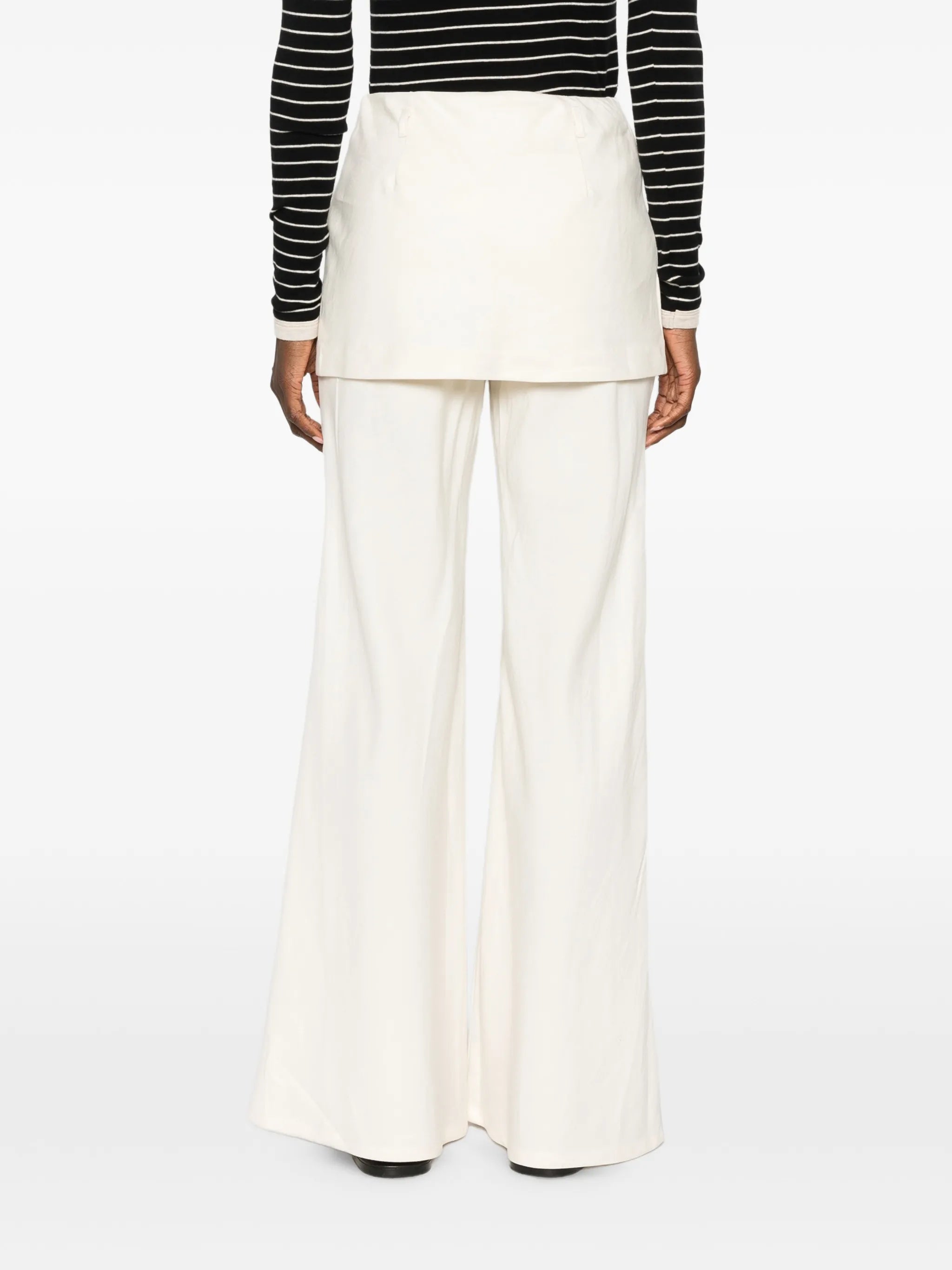 twill apron-style trousers