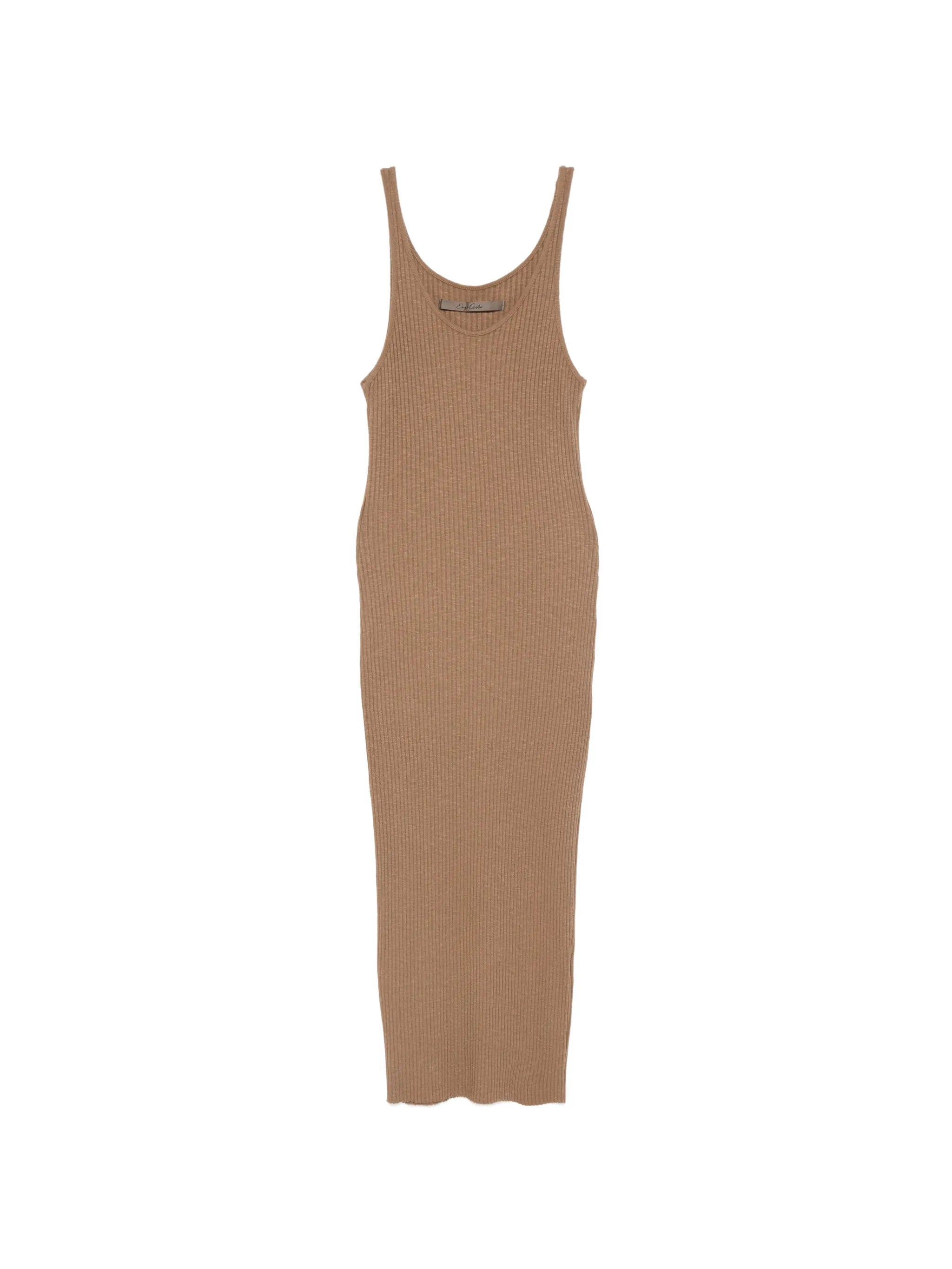 ribbed-knit slim-fit midi dress