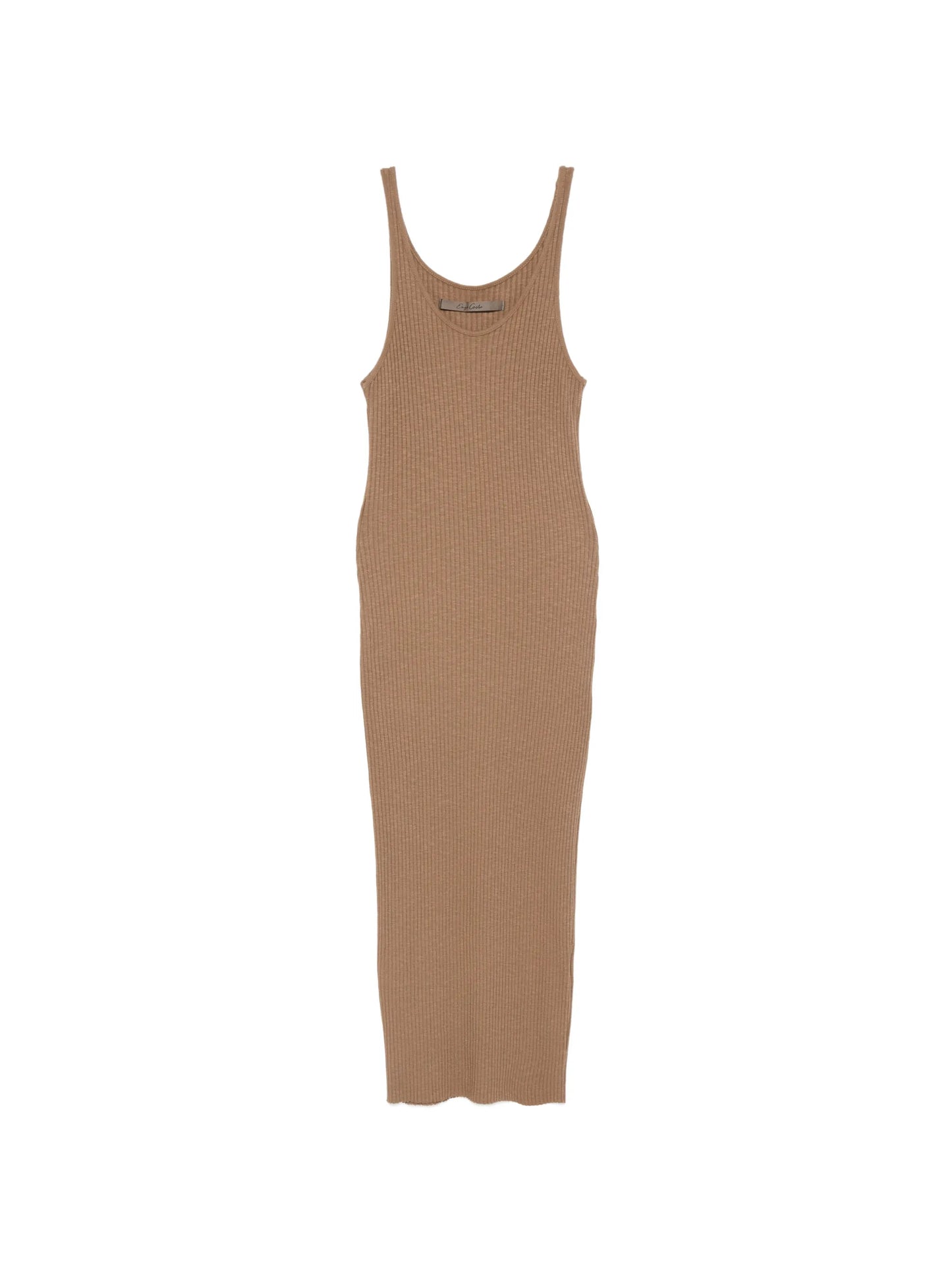 ribbed-knit slim-fit midi dress