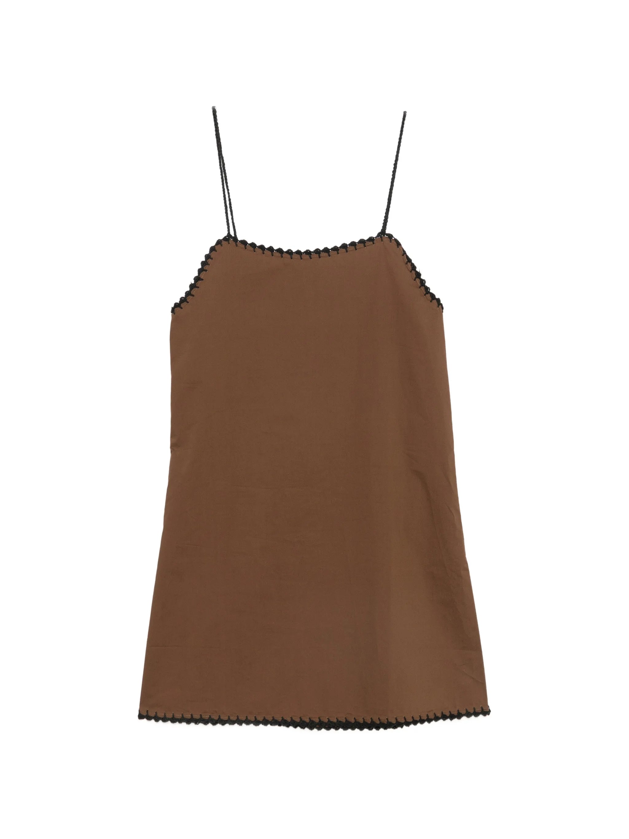 crochet-trim mini dress