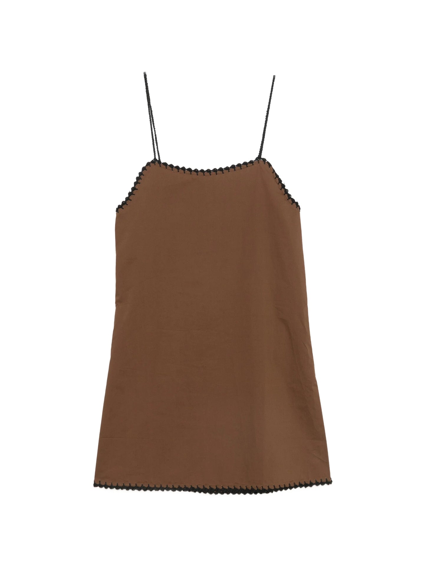crochet-trim mini dress