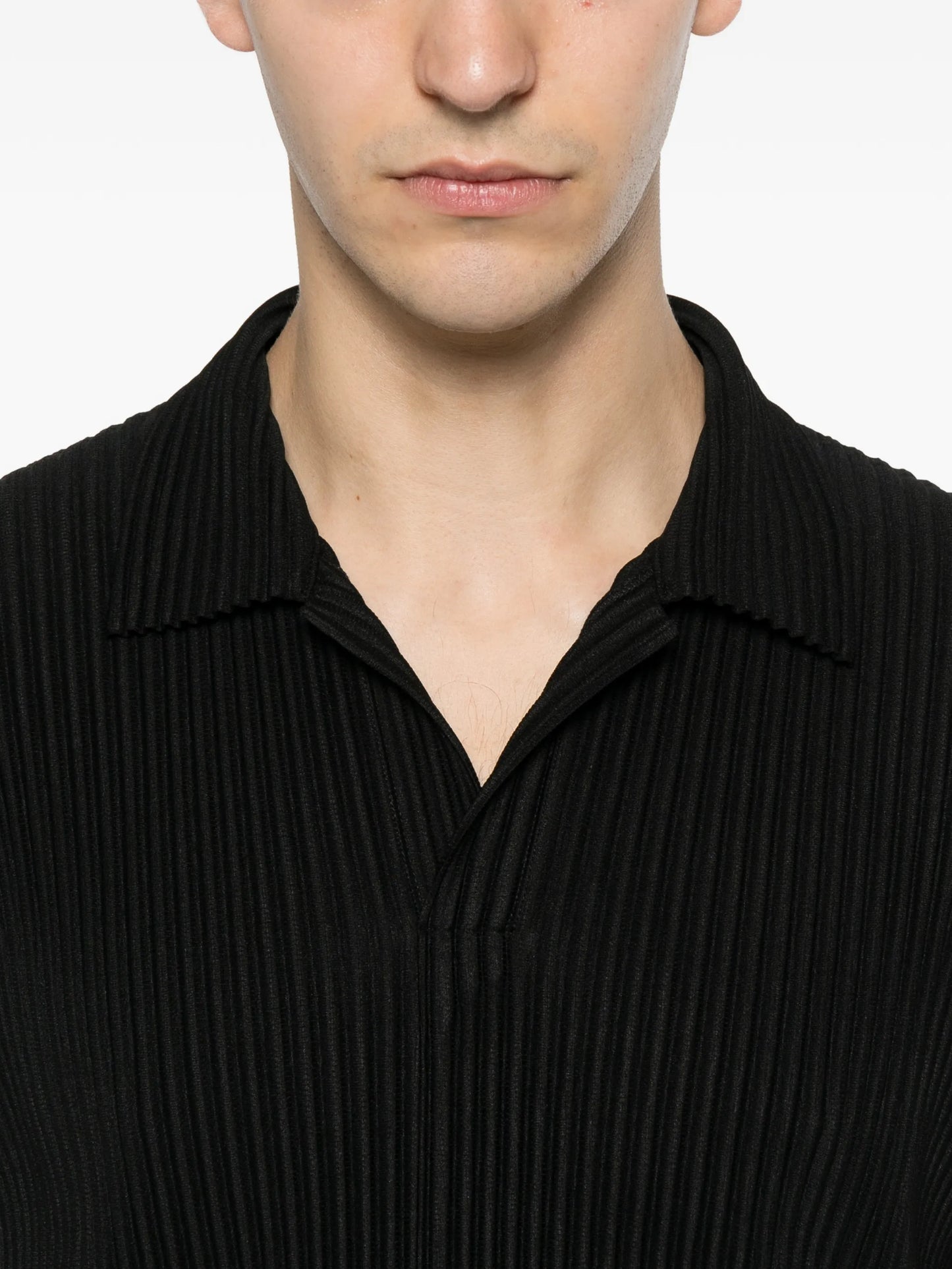 pleated short-sleeve T-shirt