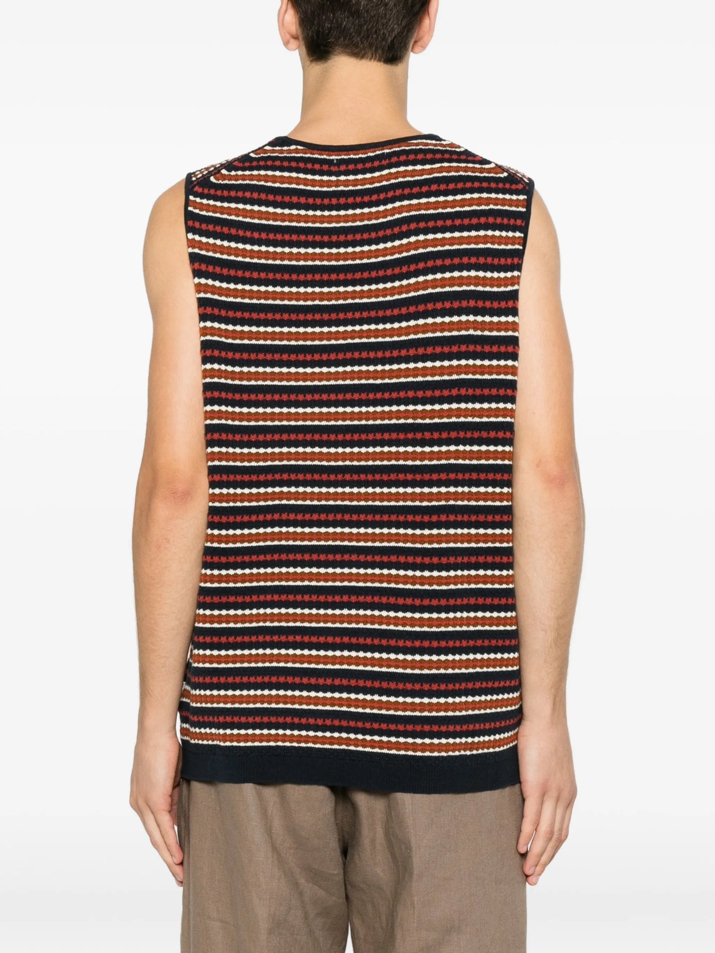 Bari 6686 striped knitted vest