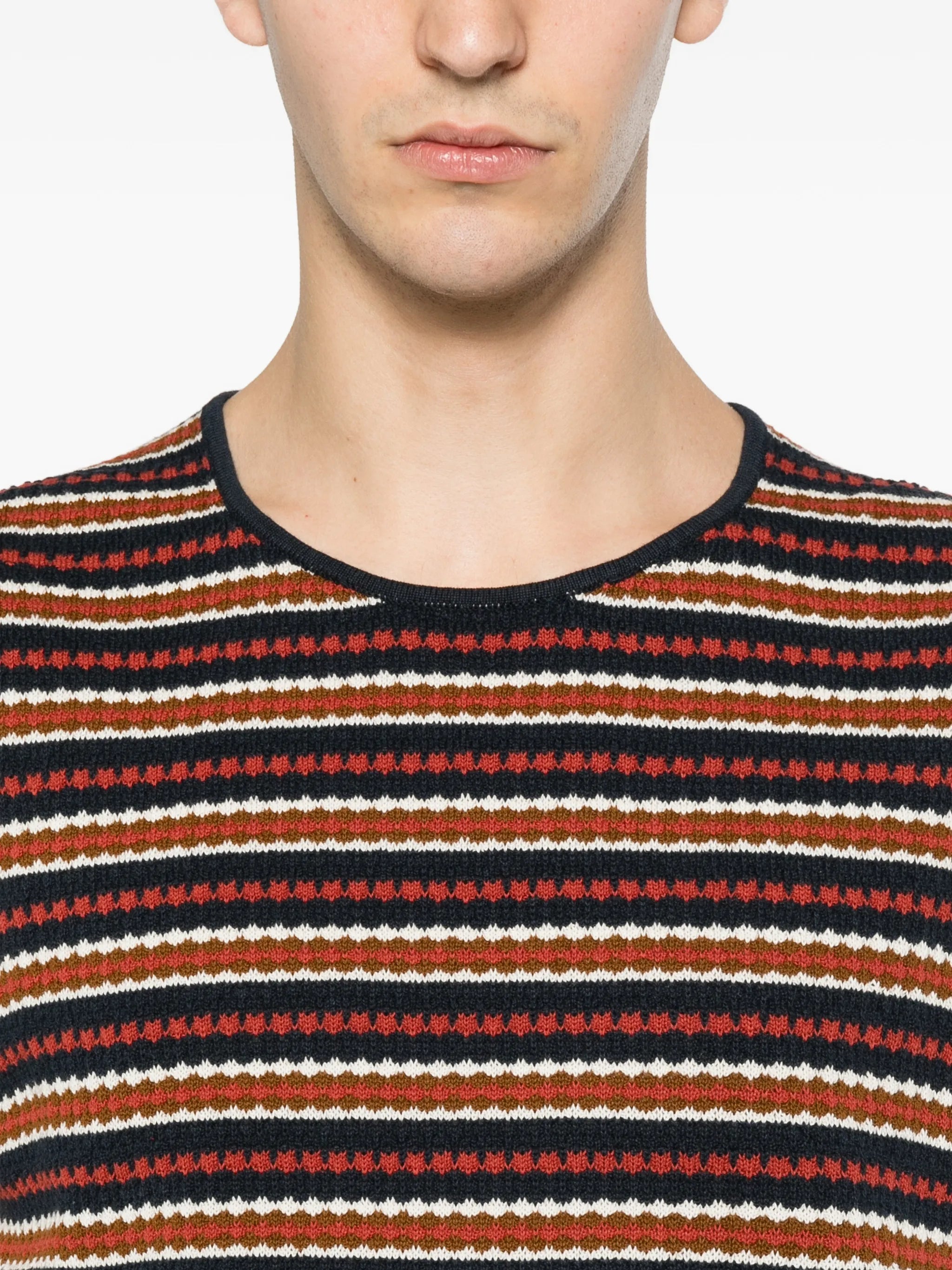 Bari 6686 striped knitted vest