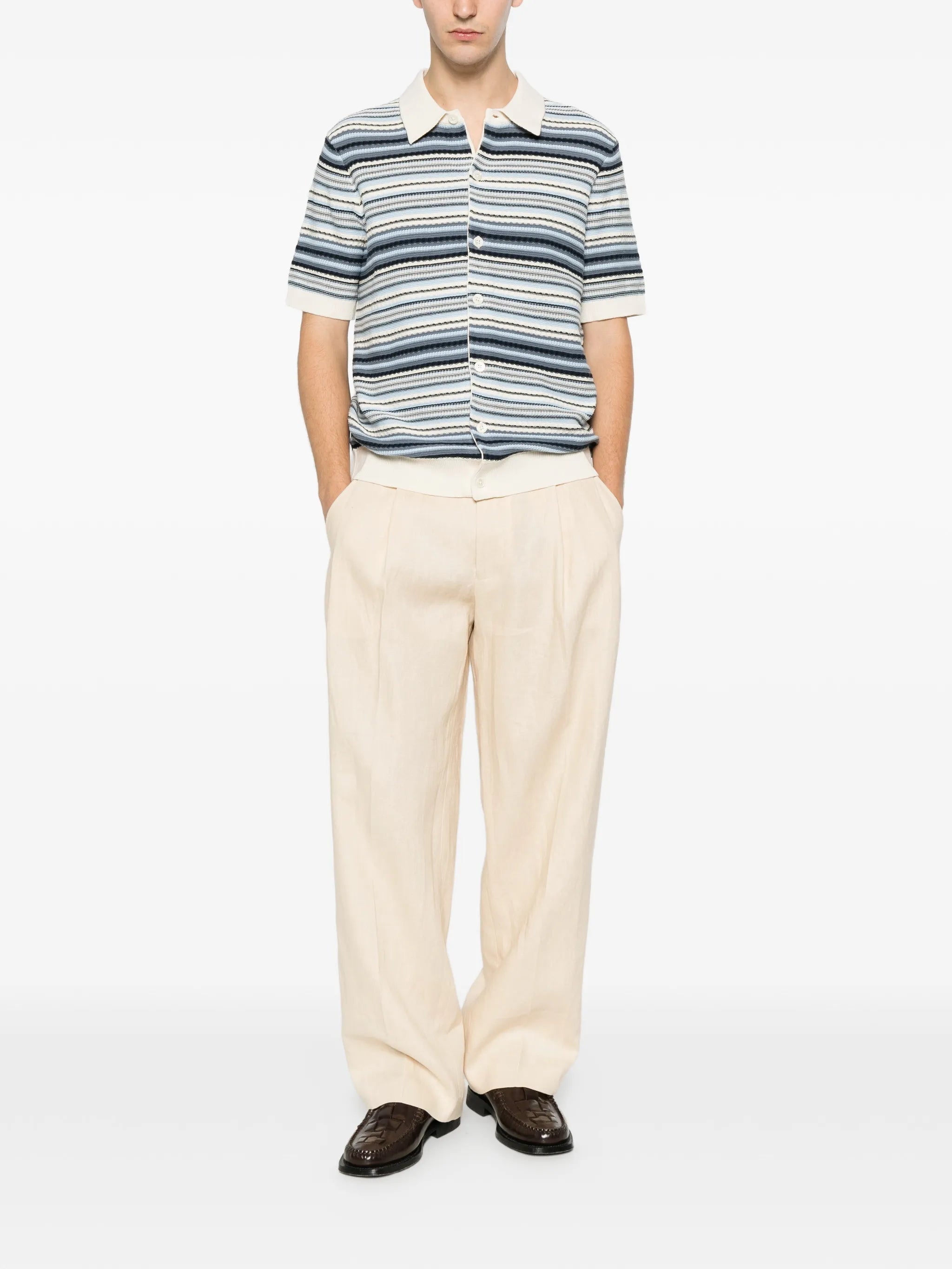 Nolan 60019 striped knitted shirt