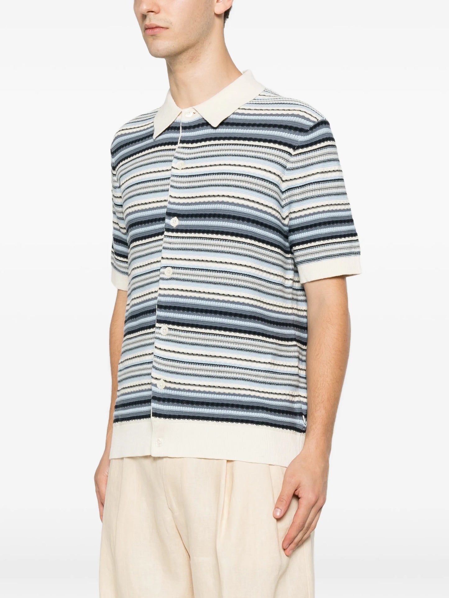 Nolan 60019 striped knitted shirt
