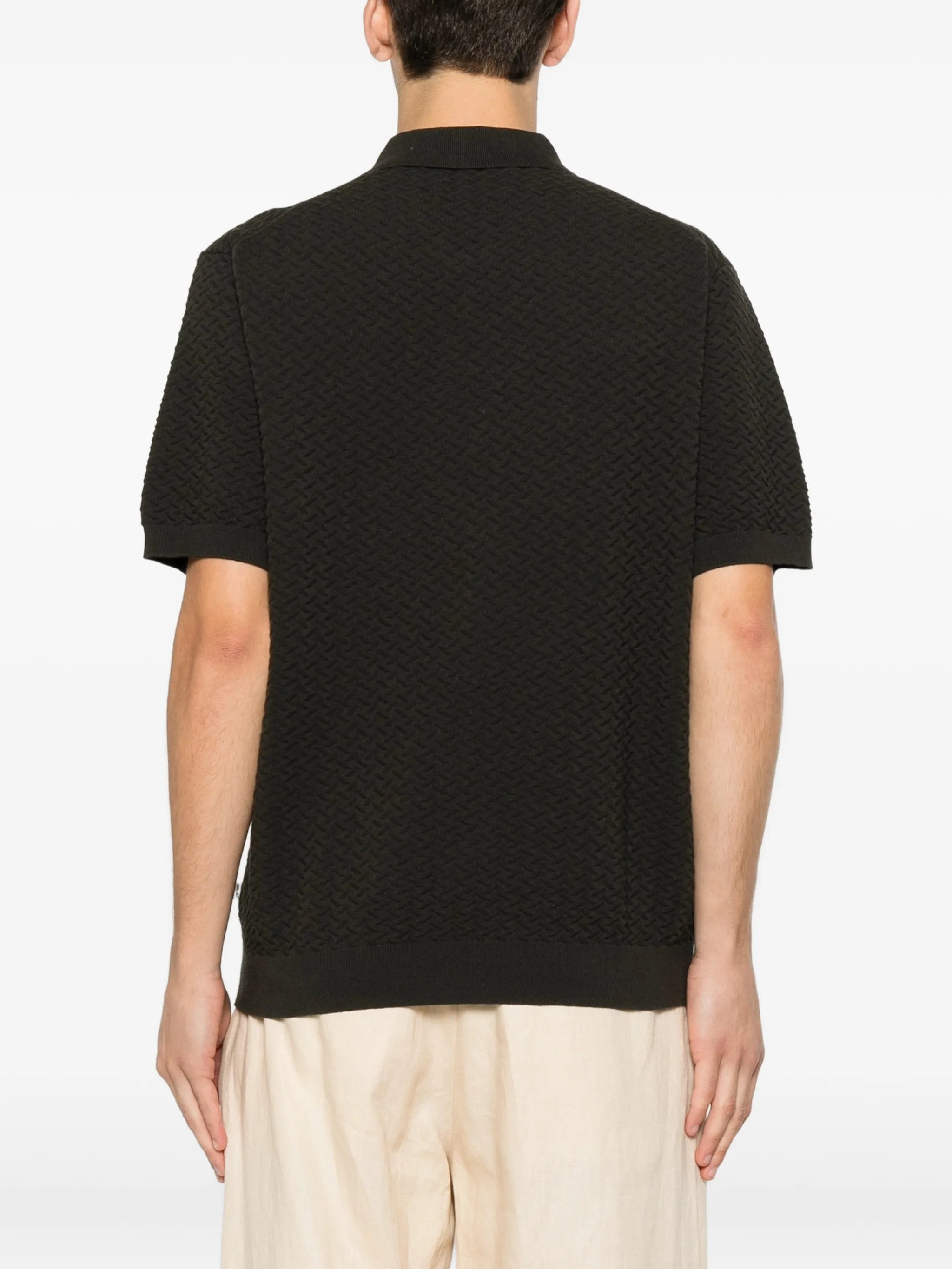 Gustav 60016 zip-up knitted shirt