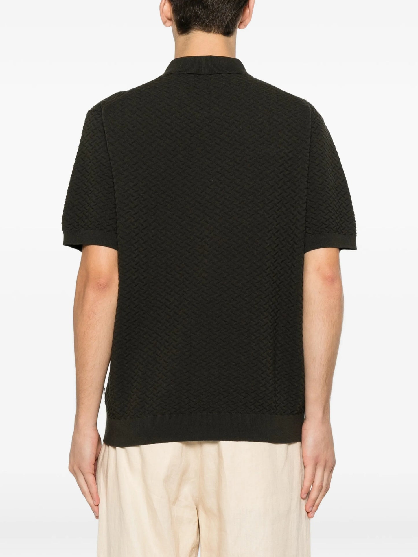 Gustav 60016 zip-up knitted shirt