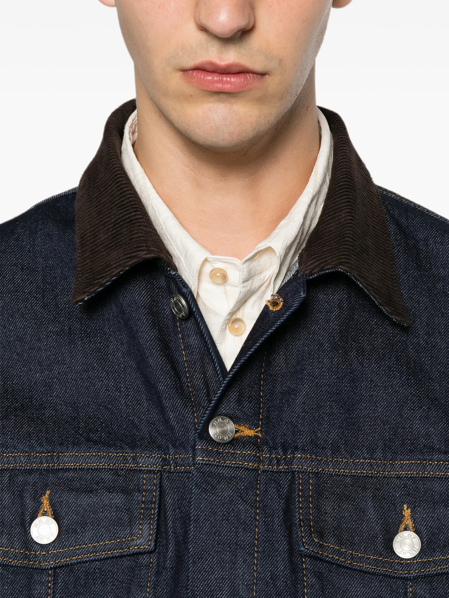 Roy 1882 corduroy-collar denim jacket