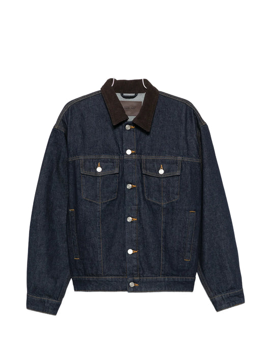 Roy 1882 corduroy-collar denim jacket