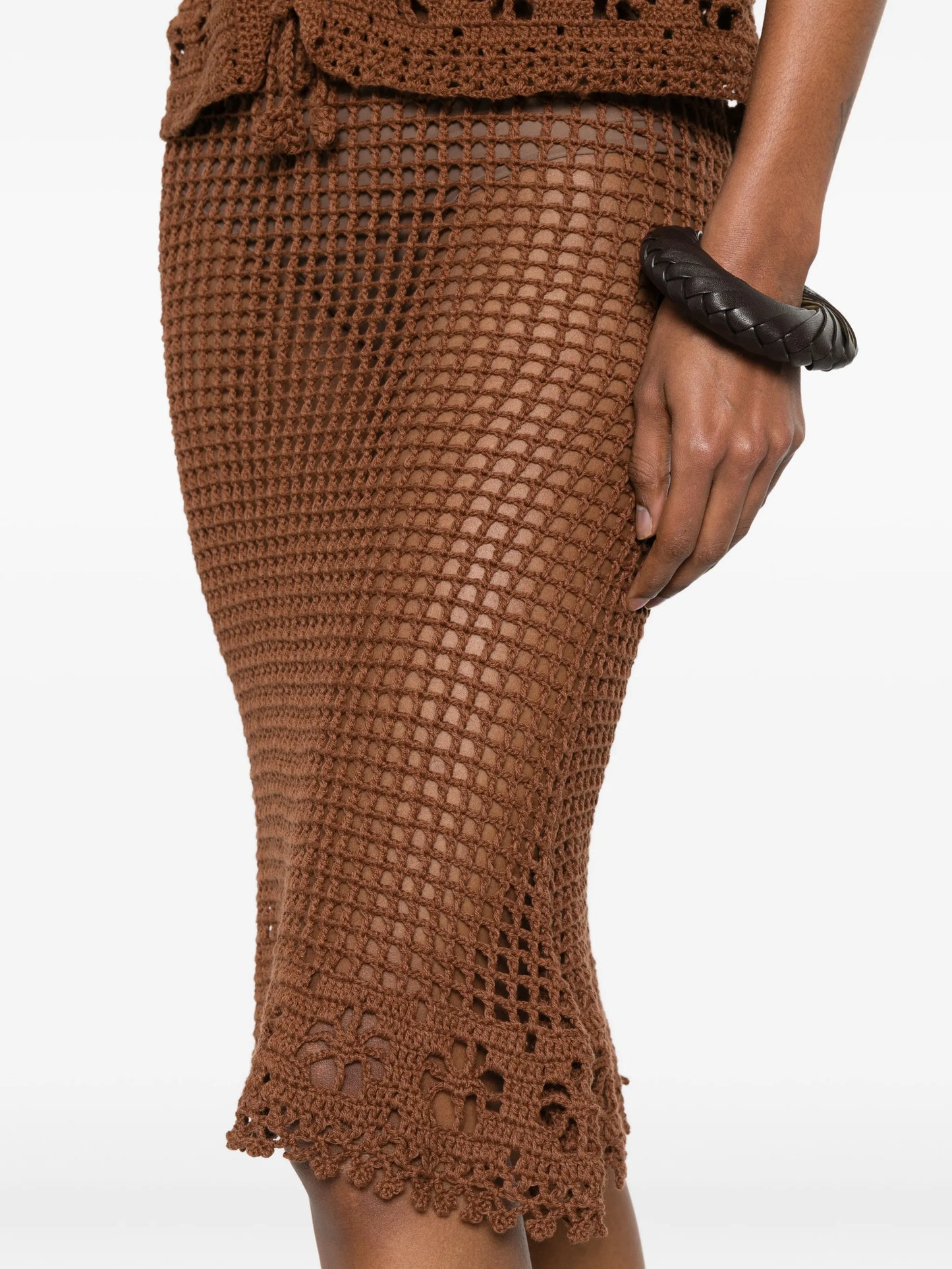 Sara crochet-knit skirt