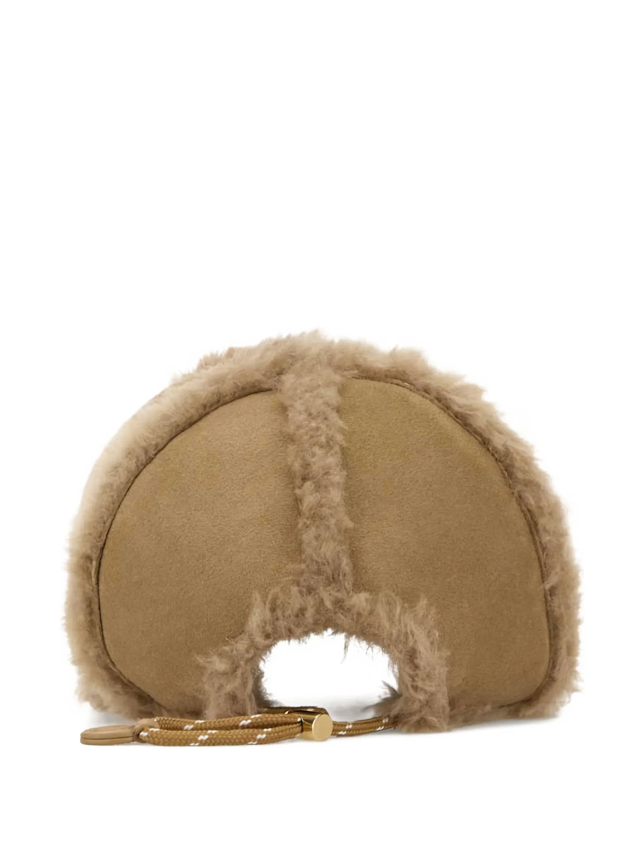 shearling-trim baseball cap