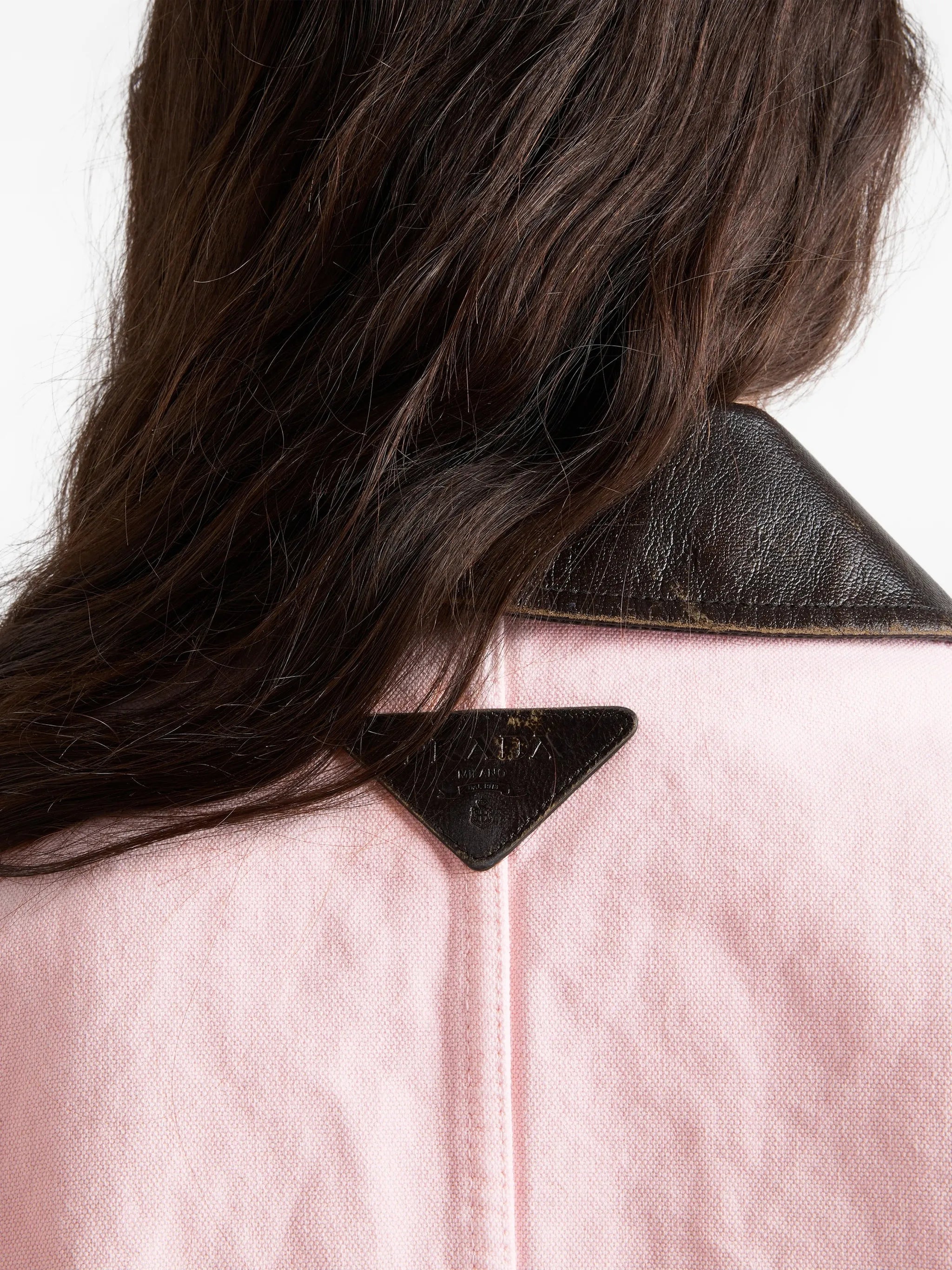 leather collar patch-pockets jacket