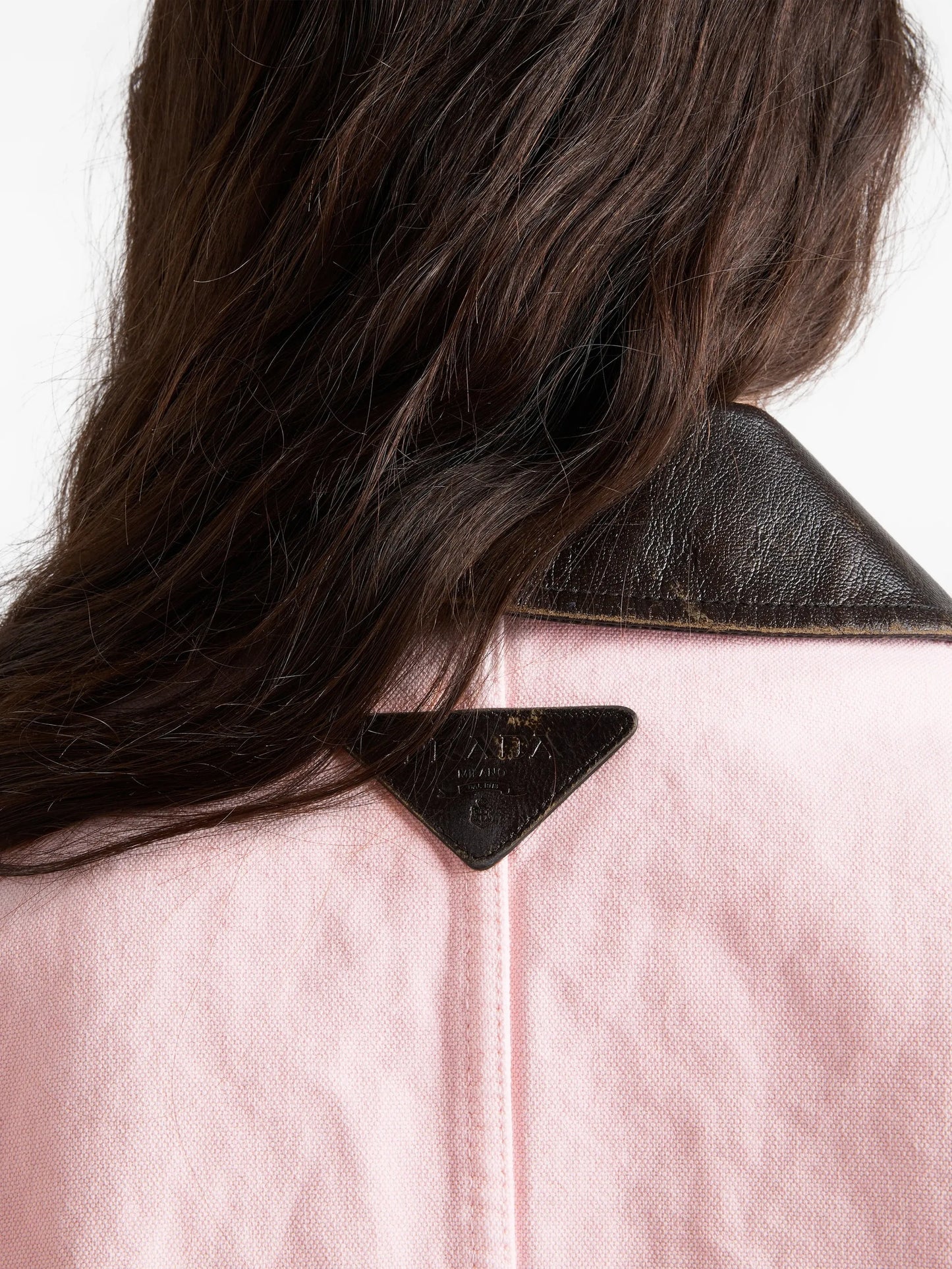 leather collar patch-pockets jacket