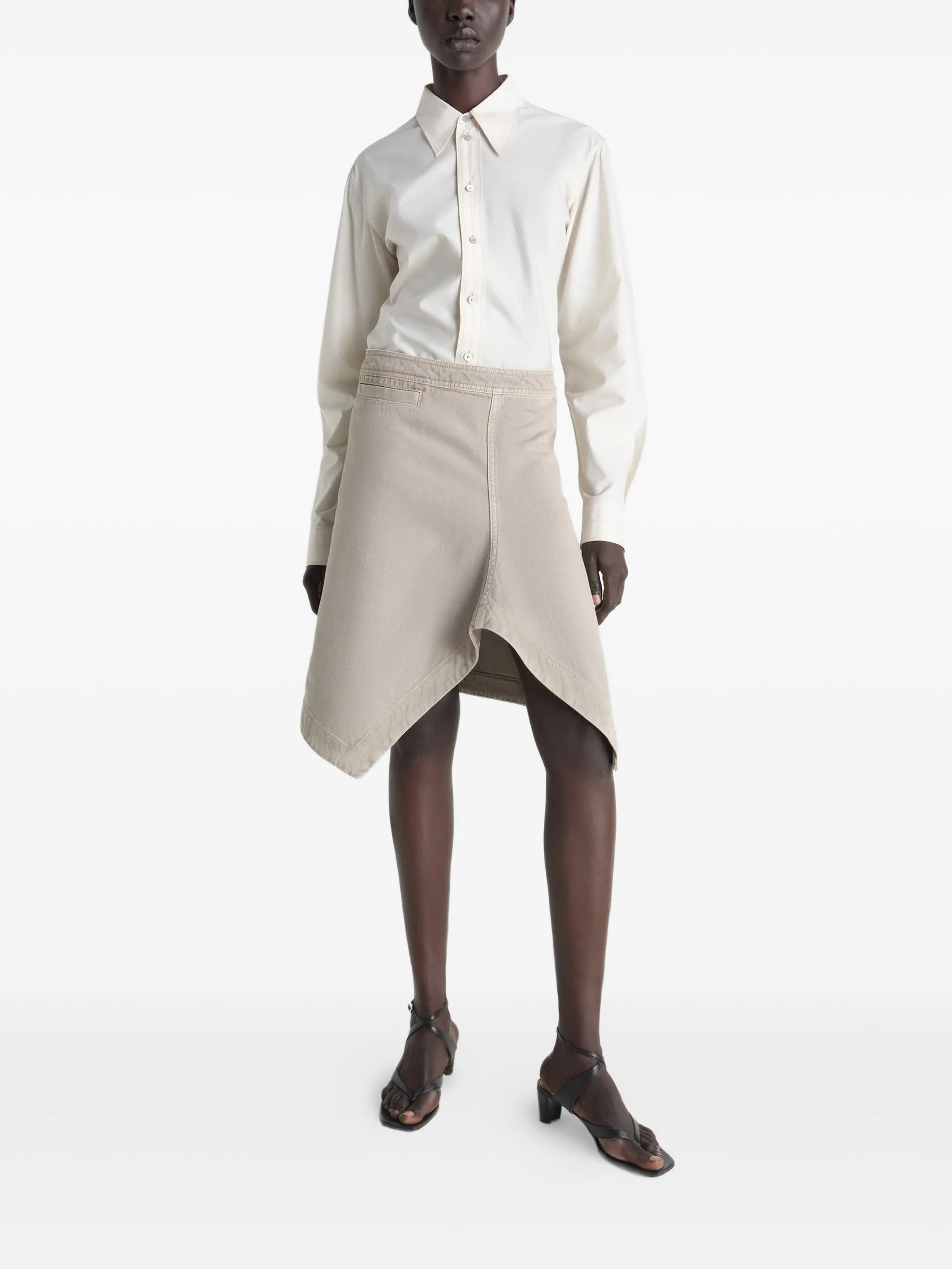 asymmetrical mini skirt