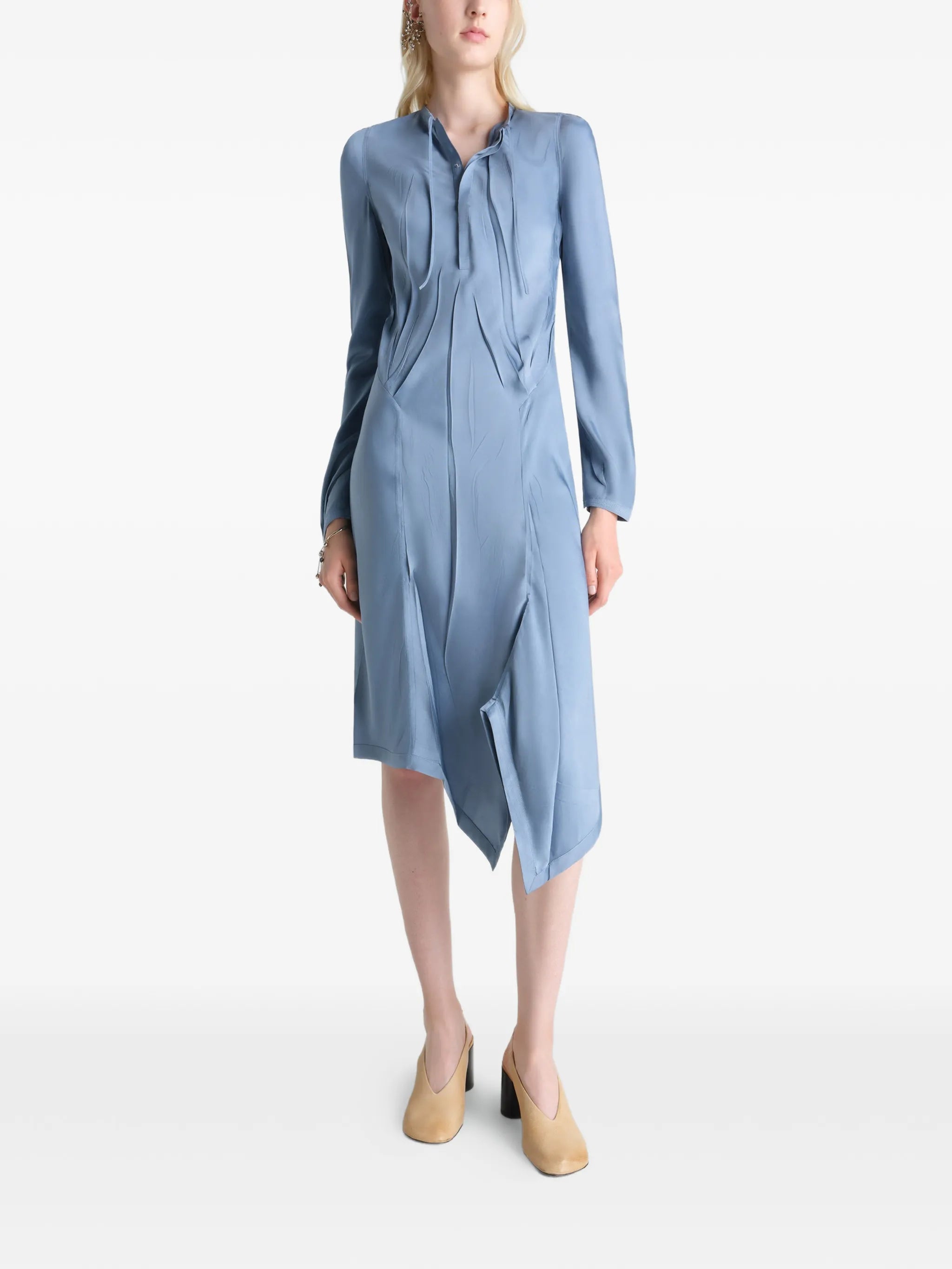 pleated bias day dress