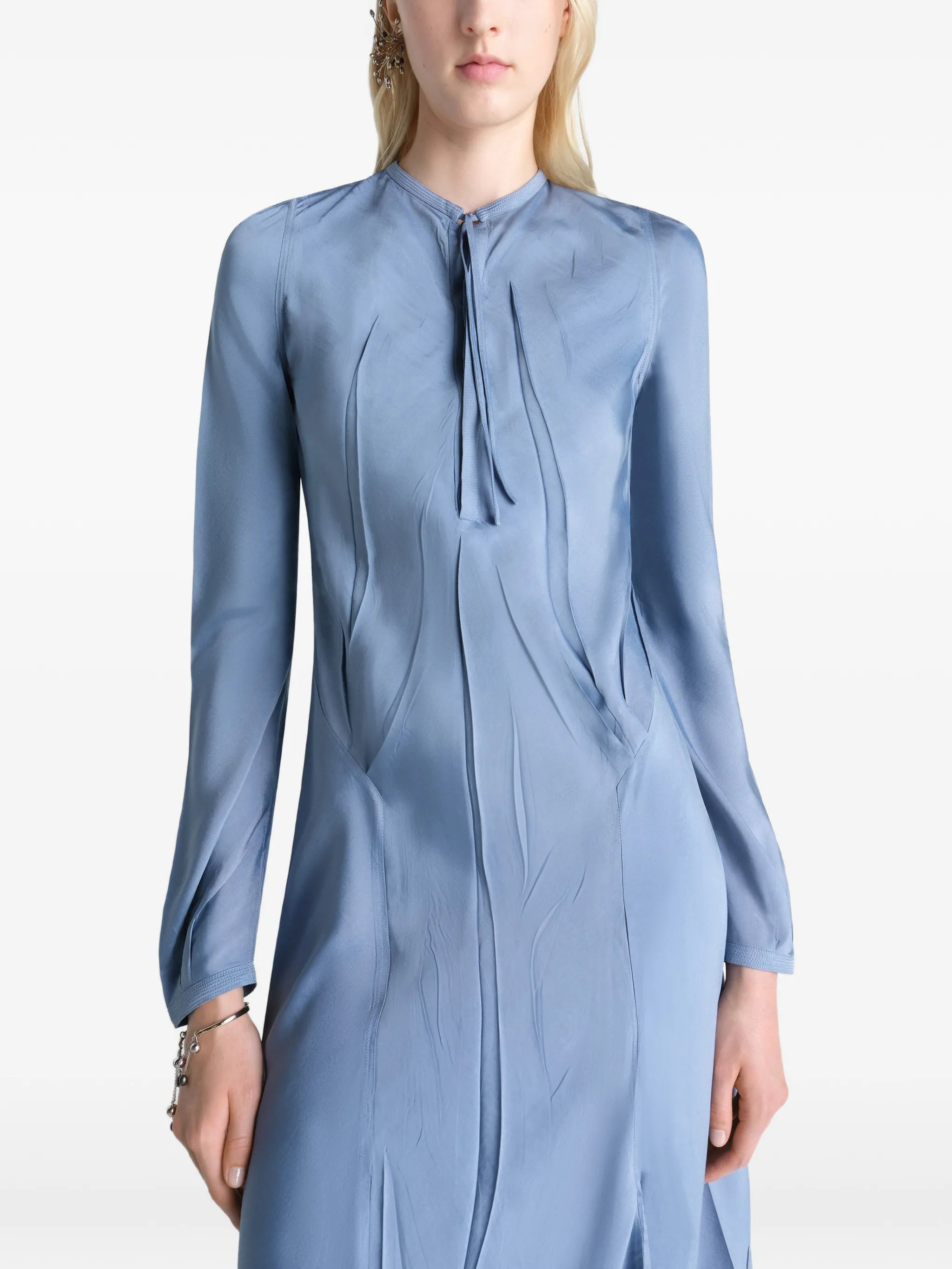 pleated bias day dress