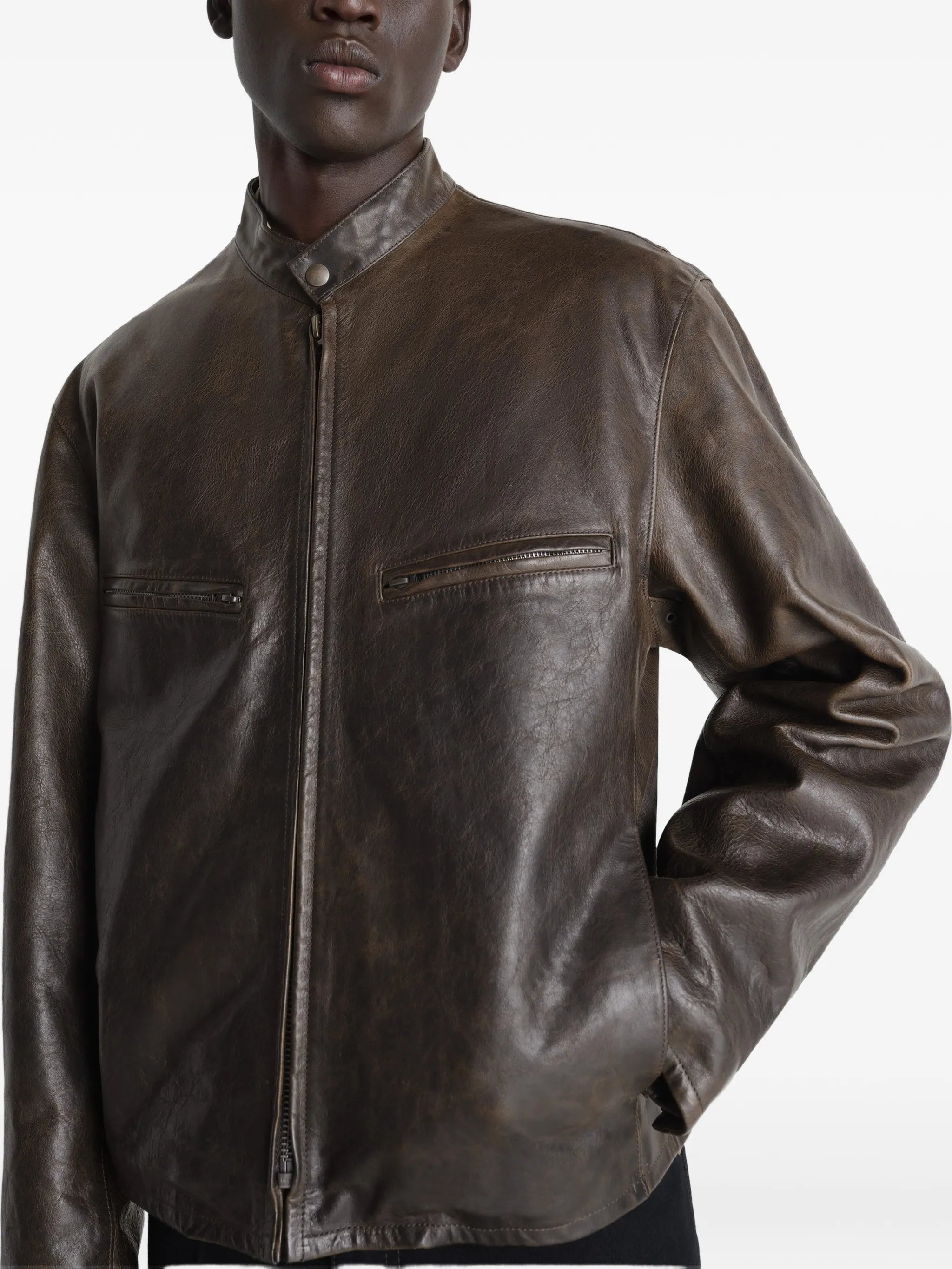 leather biker jacket