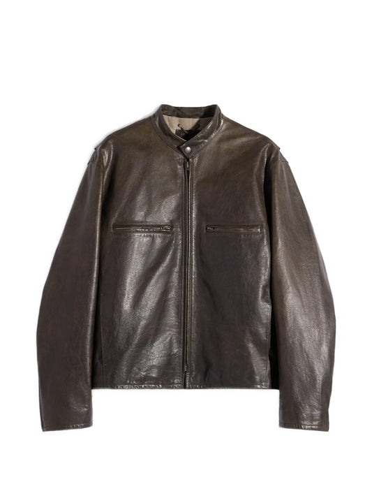 leather biker jacket