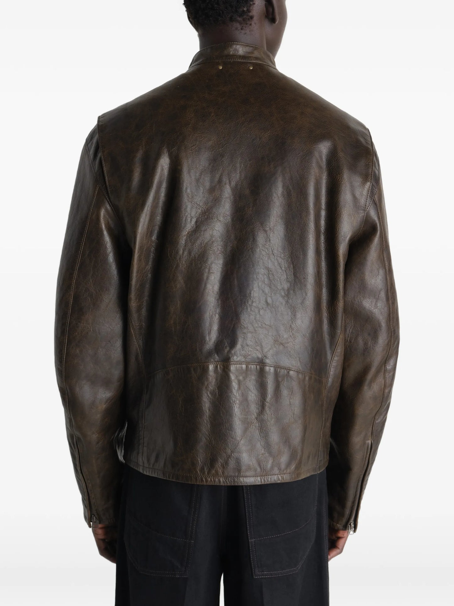 leather biker jacket