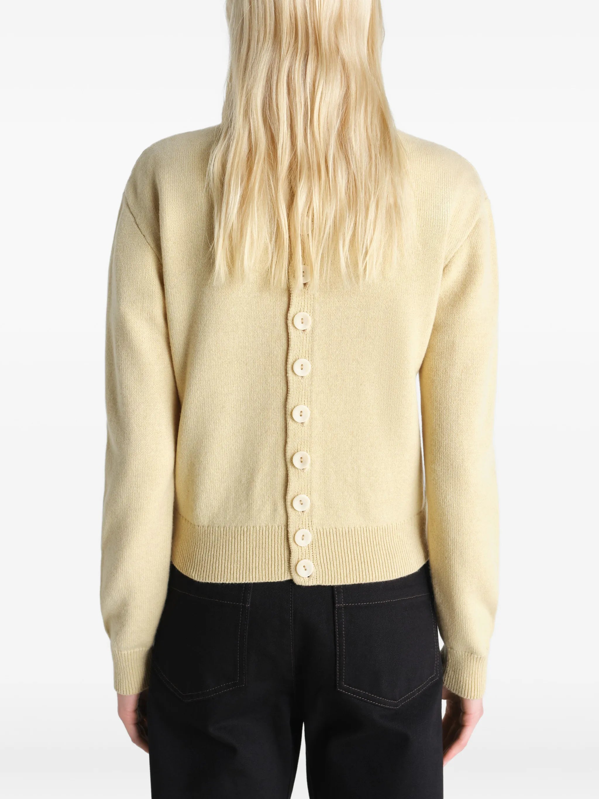 buttoned reversible cardigan