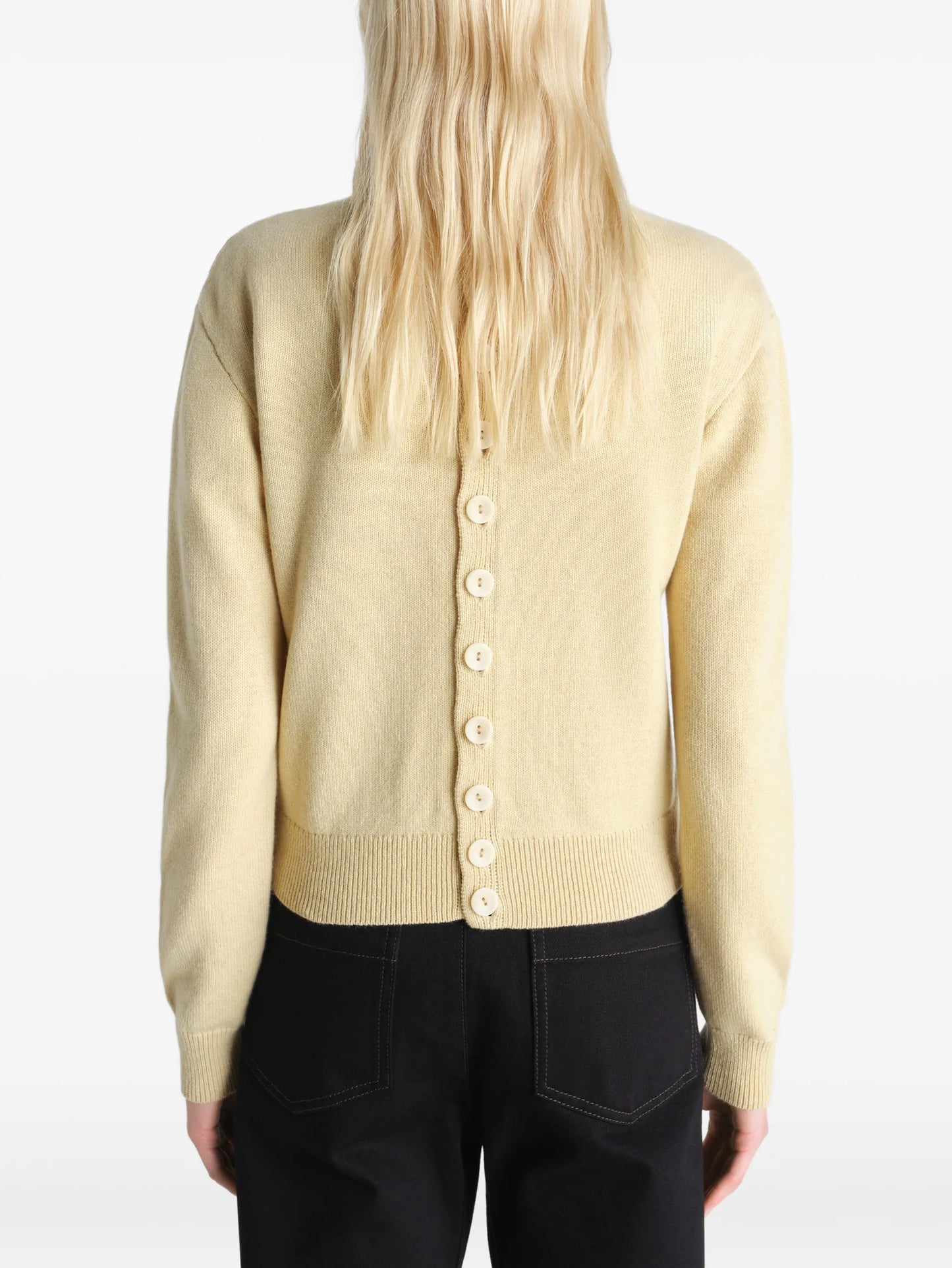 buttoned reversible cardigan