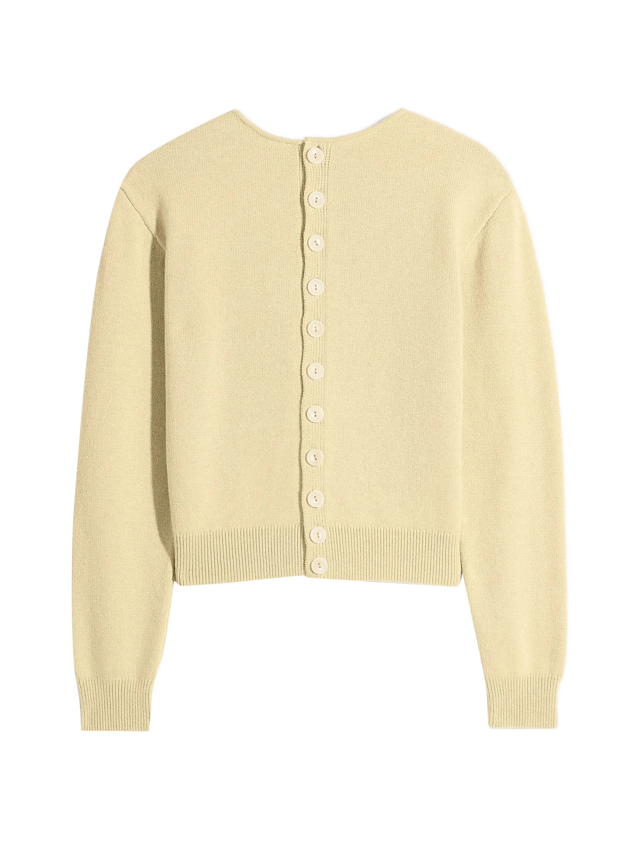 buttoned reversible cardigan