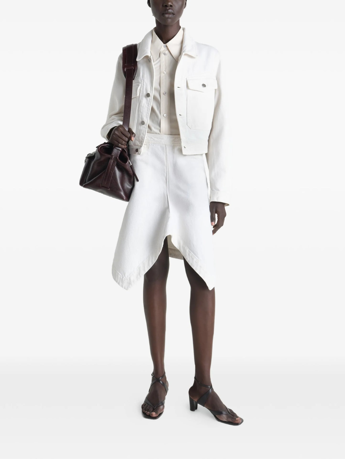 denim cropped blouson