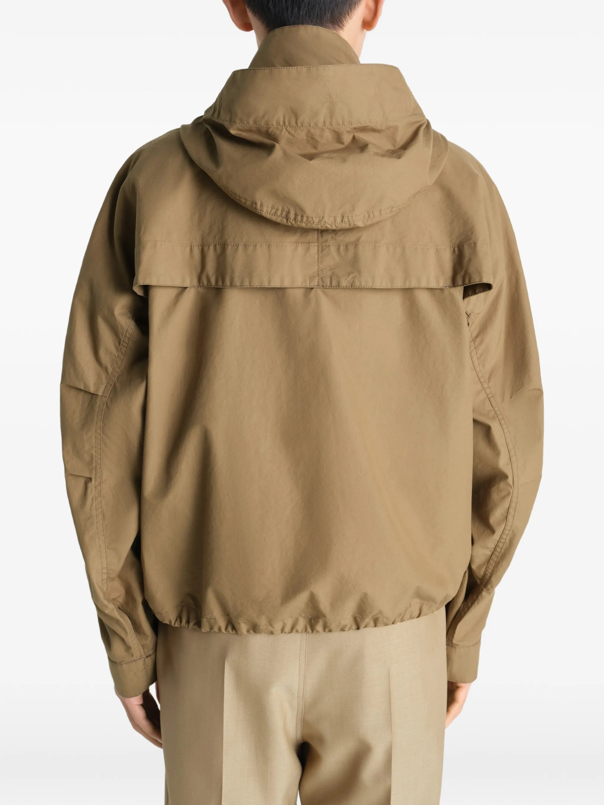hooded rain parka