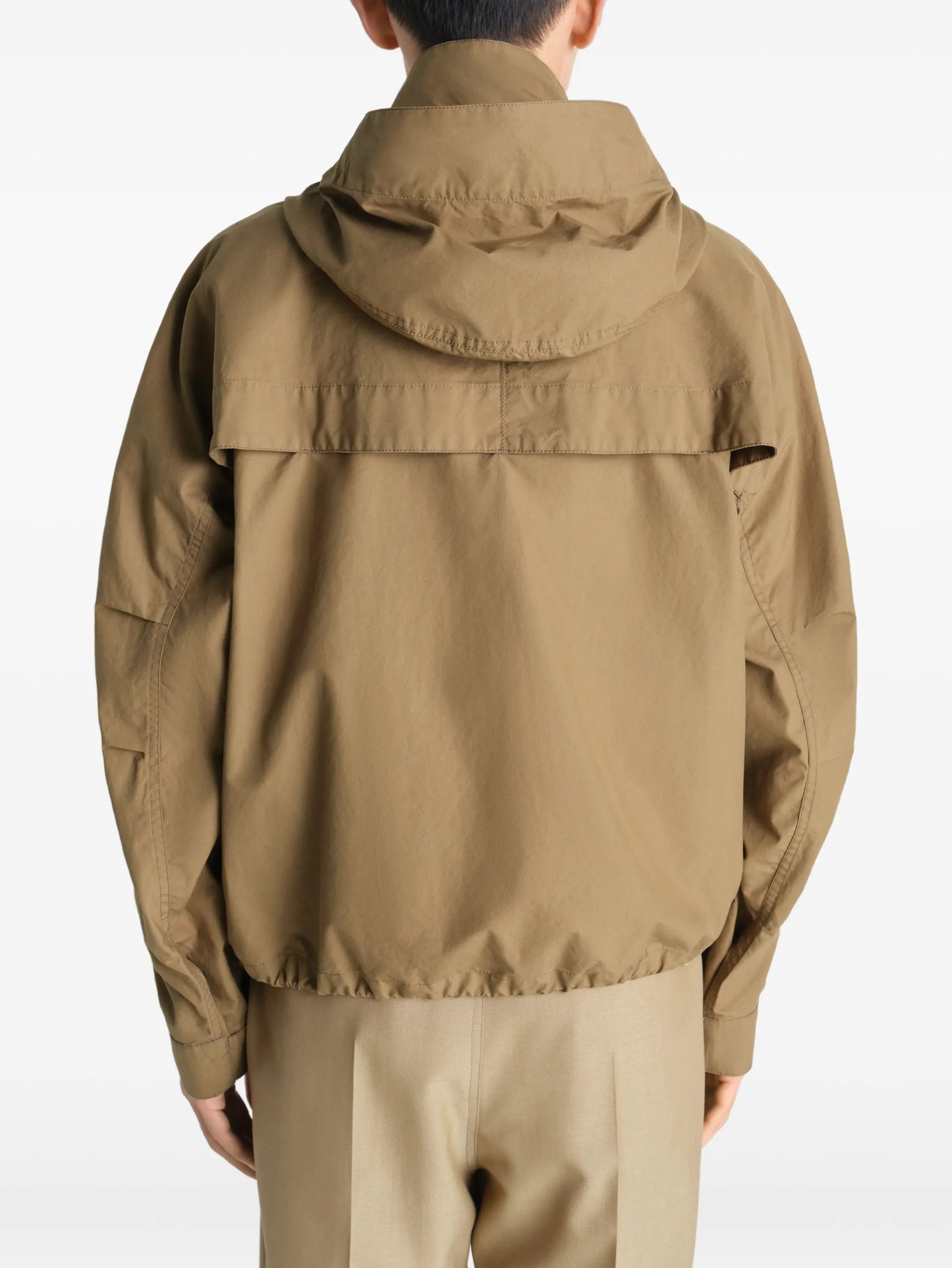 hooded rain parka