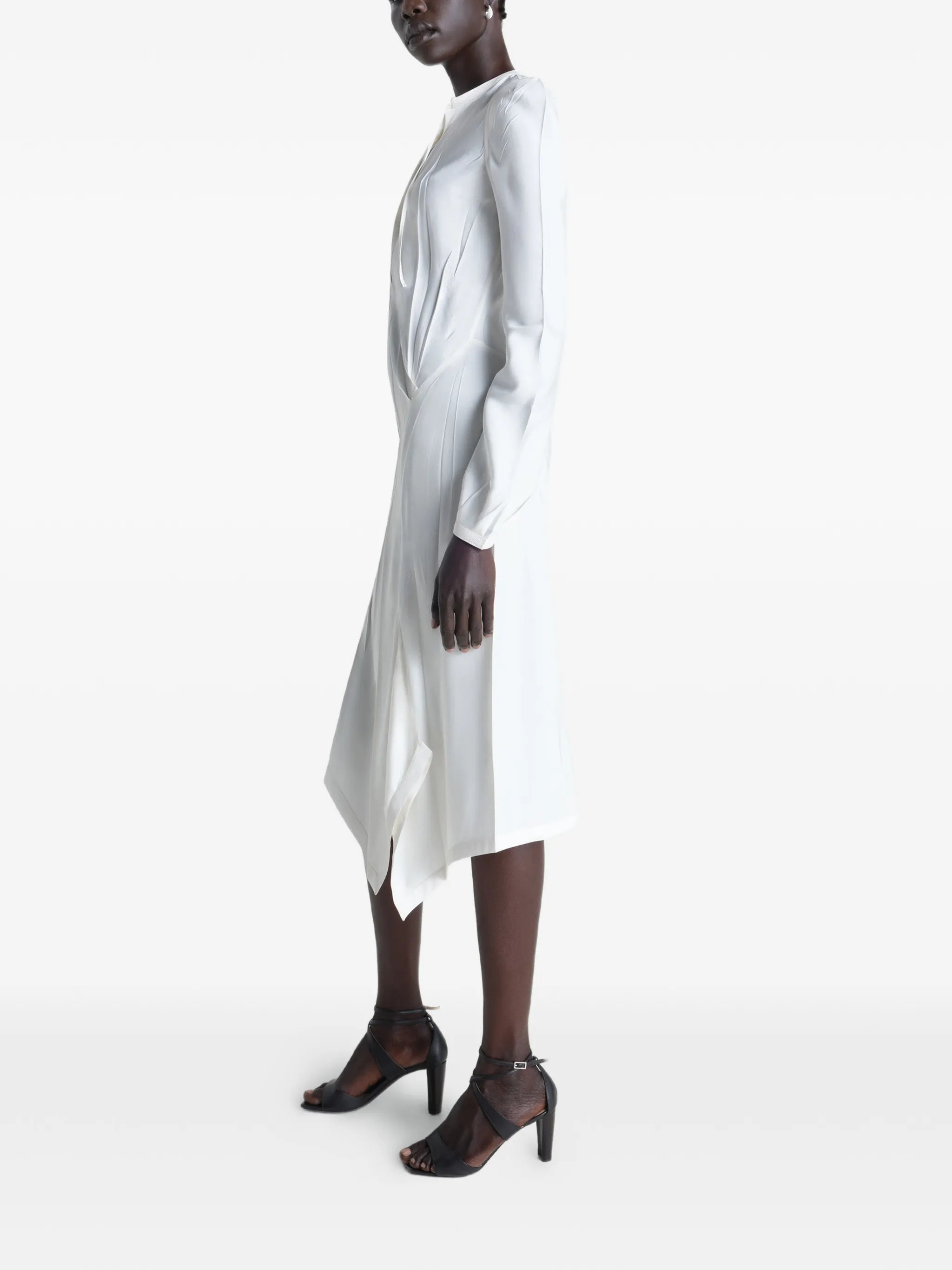 pleated bias dress