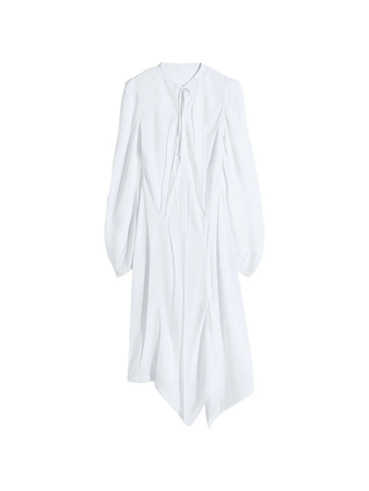 pleated bias dress