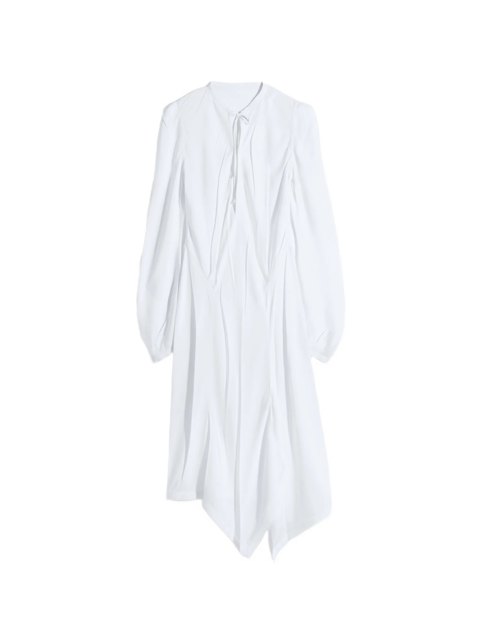 creased bias dress in poly viscose twill