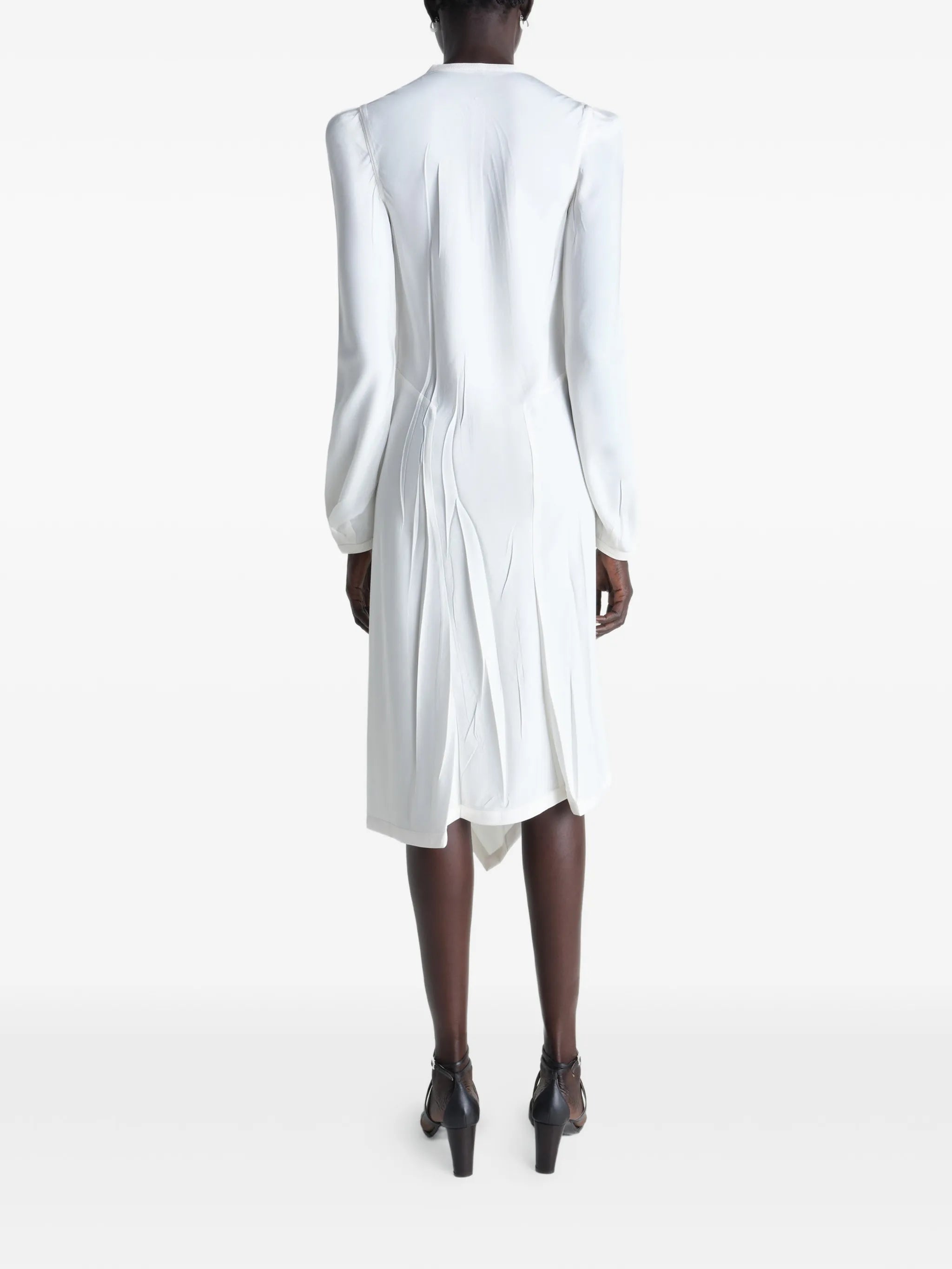 pleated bias dress
