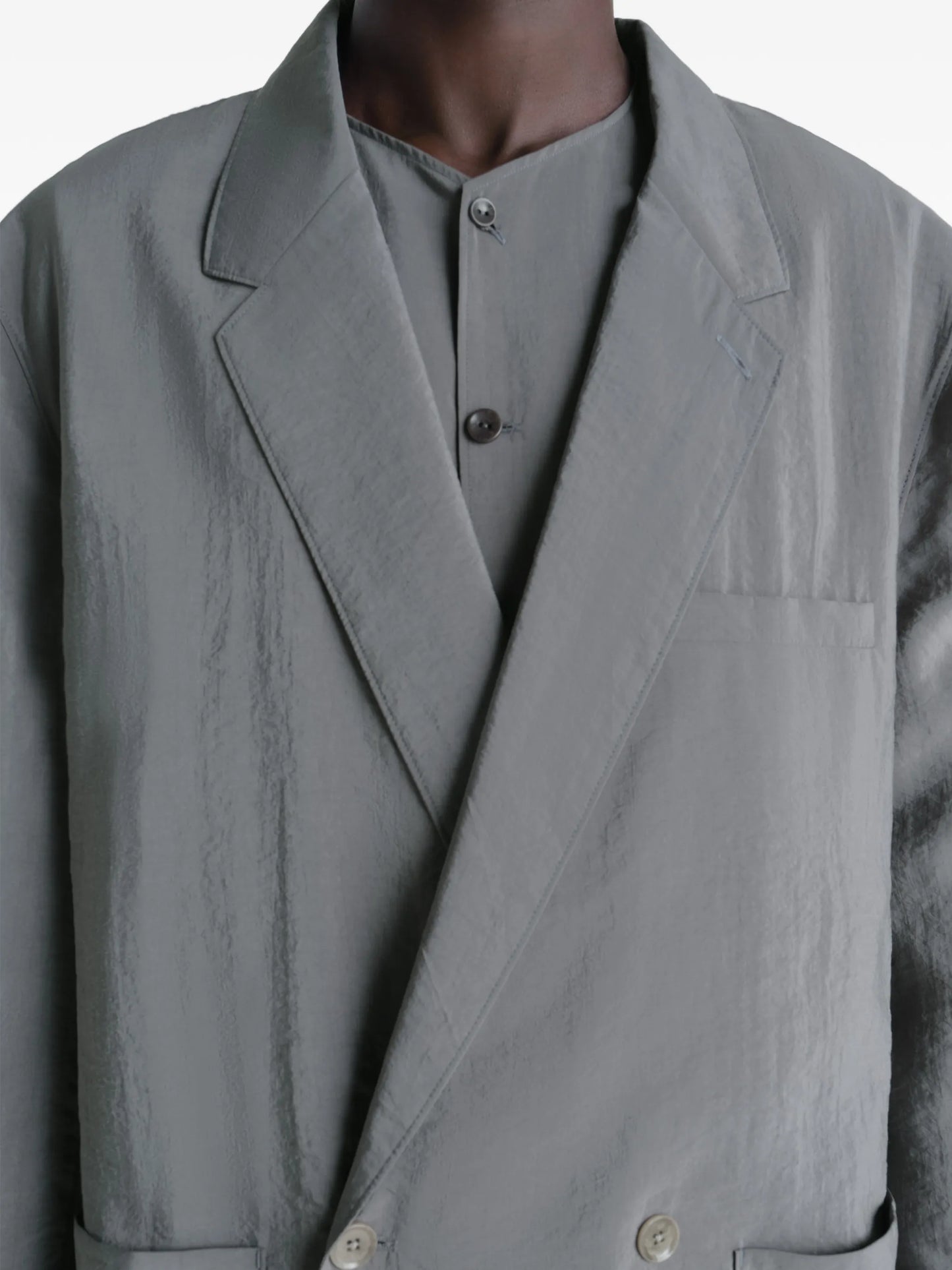 double-breasted pocket blazer