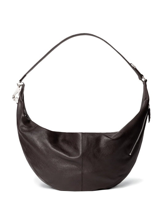 zip leather shoulder bag